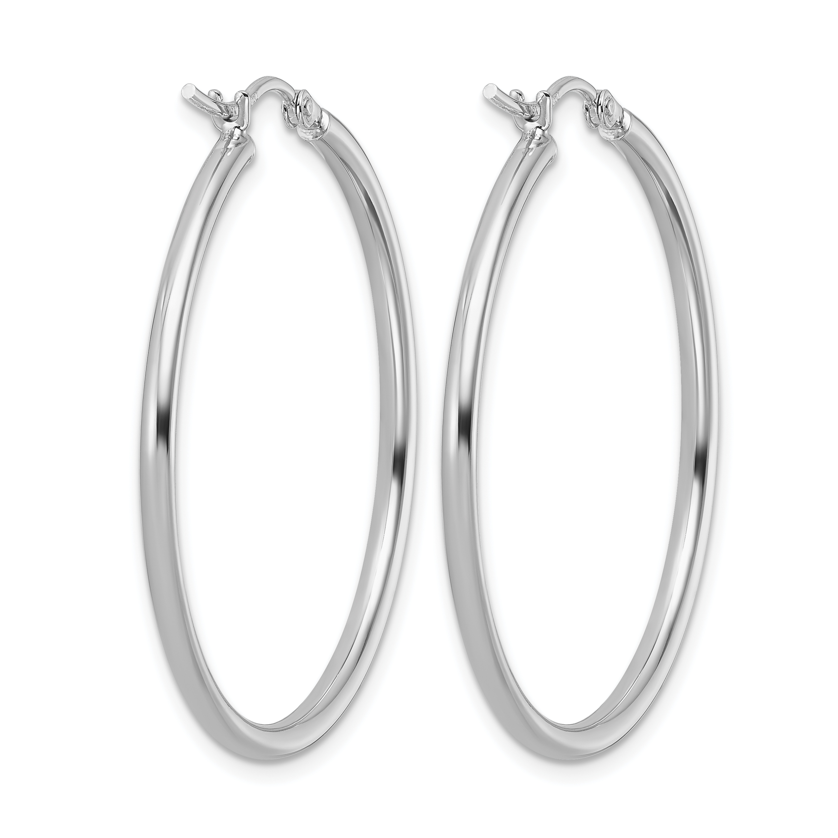  12 mm 14k White Gold Leslie's Gold Classic Polished Hoop Earrings  Unknown Friendly Weight 14K white gold - view 101