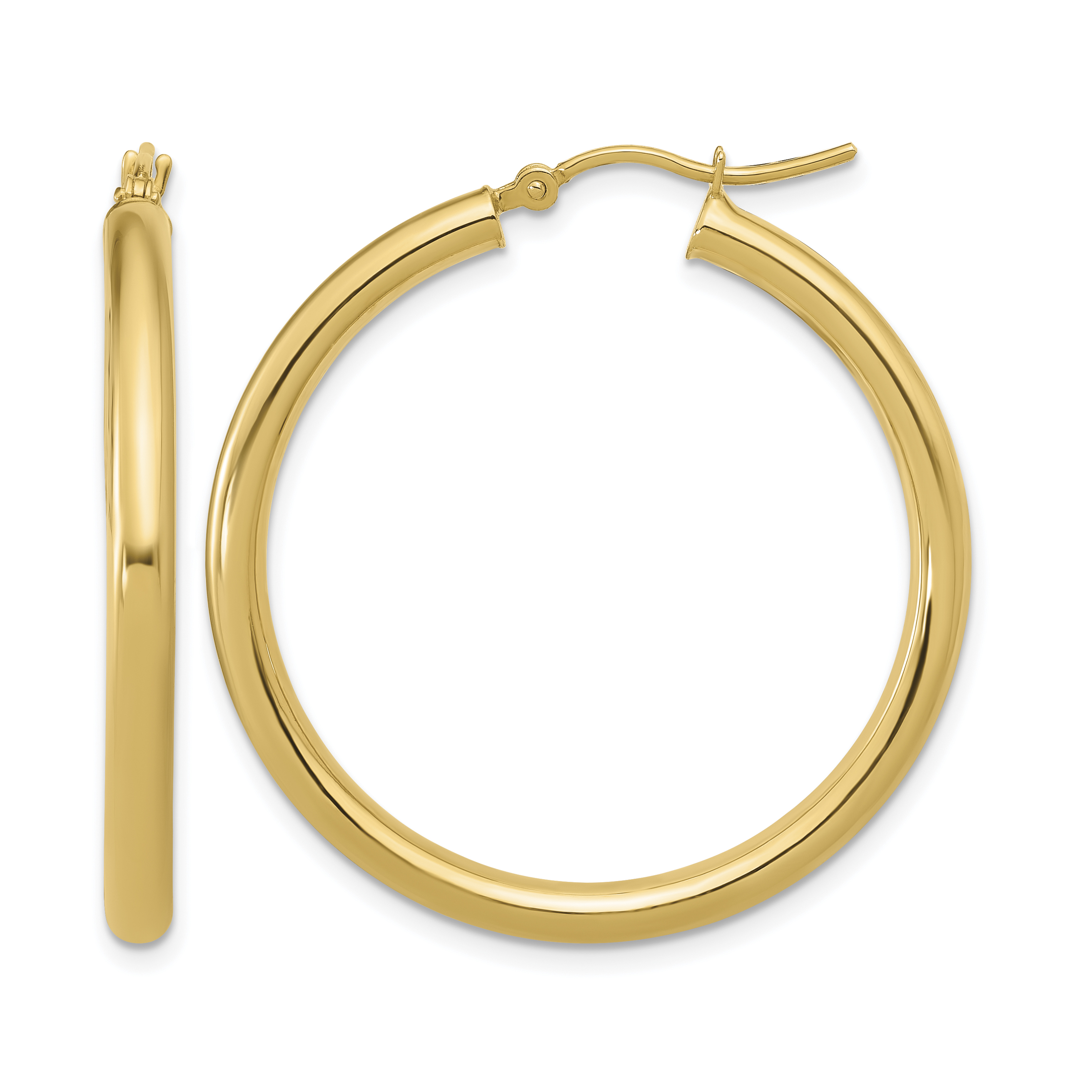  12 mm 14k Yellow Gold Leslie's Gold Classic Polished Hoop Earrings  Unknown Friendly Weight 14K yellow gold - view 102