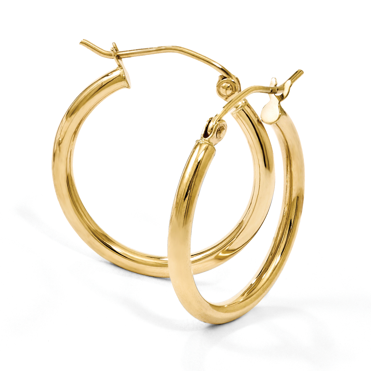  12 mm 14k Yellow Gold Leslie's Gold Classic Polished Hoop Earrings  Unknown Friendly Weight 14K yellow gold - view 55