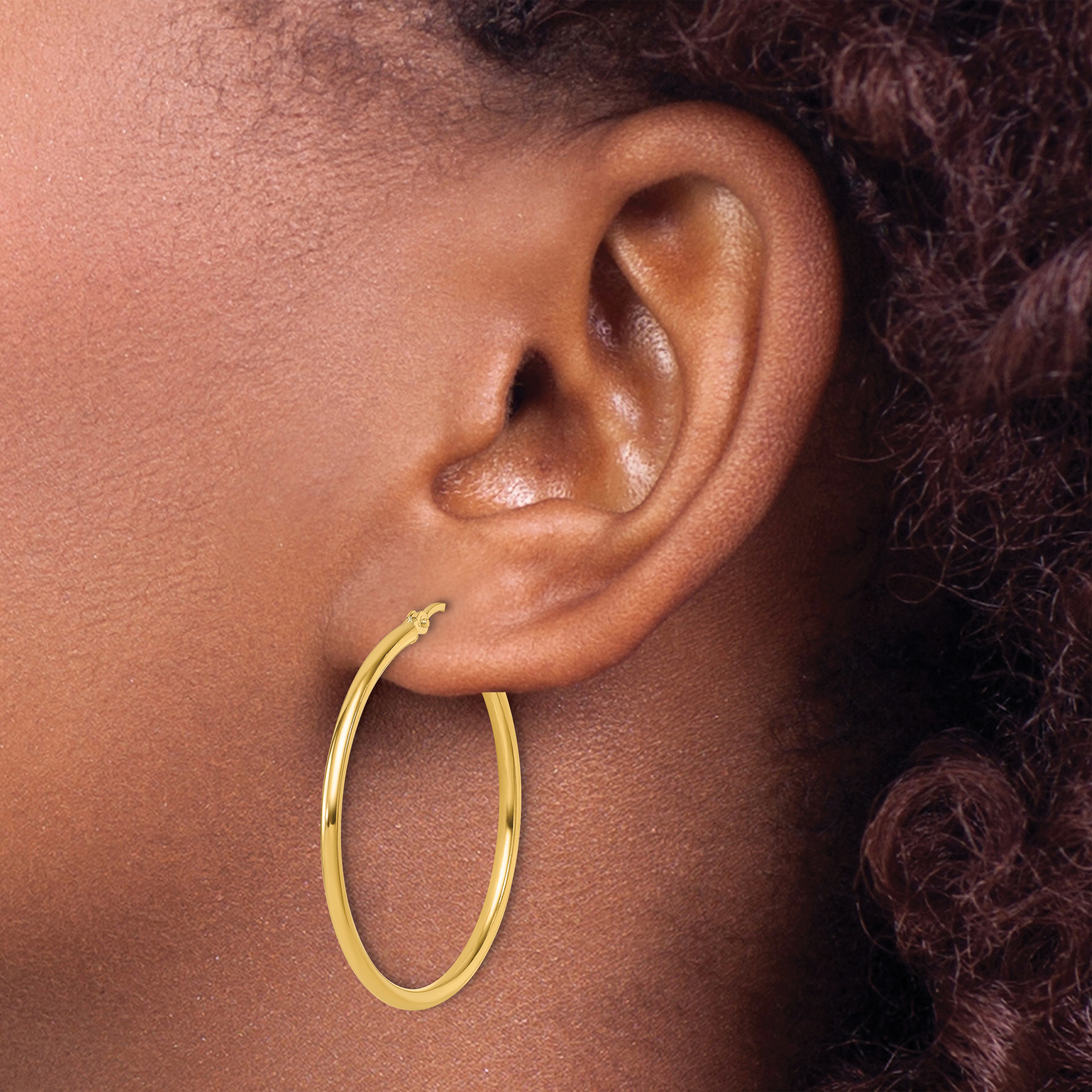  12 mm 14k Yellow Gold Leslie's Gold Classic Polished Hoop Earrings  Unknown Friendly Weight 14K yellow gold - view 104