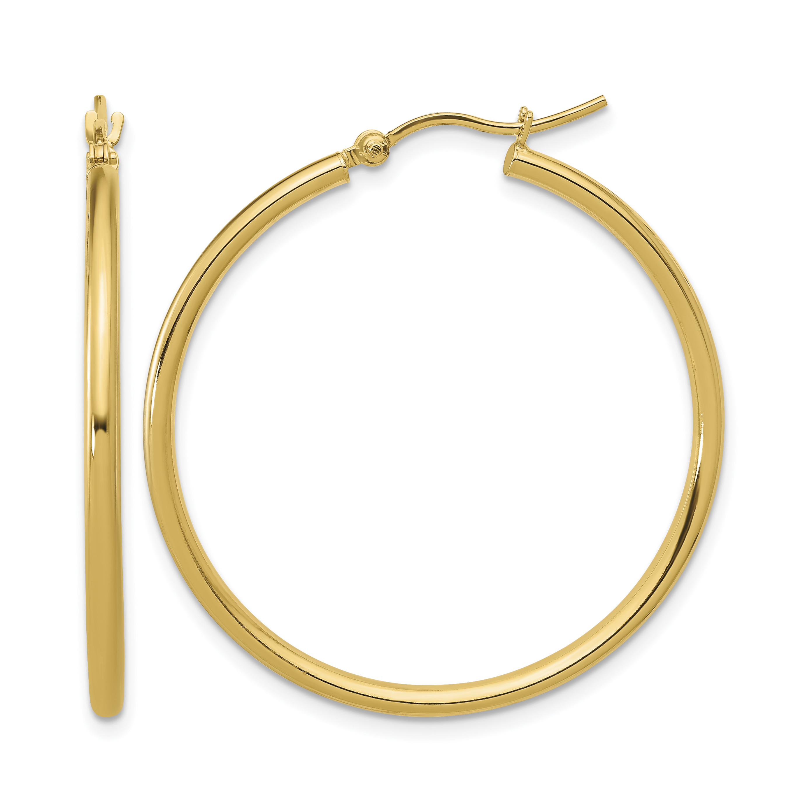  12 mm 14k Yellow Gold Leslie's Gold Classic Polished Hoop Earrings  Unknown Friendly Weight 14K yellow gold - view 107