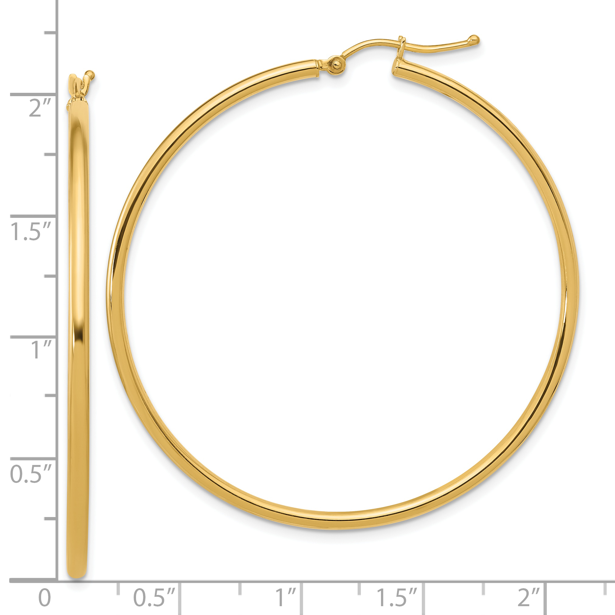 12 mm 14k Yellow Gold Leslie's Gold Classic Polished Hoop Earrings  Unknown Friendly Weight 14K yellow gold - view 170