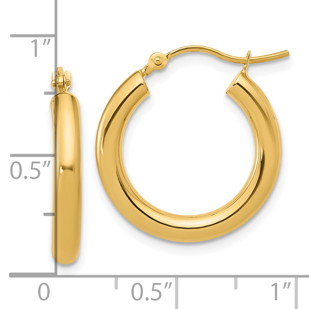  12 mm 14k Yellow Gold Leslie's Gold Classic Polished Hoop Earrings  Unknown Friendly Weight 14K yellow gold - view 32