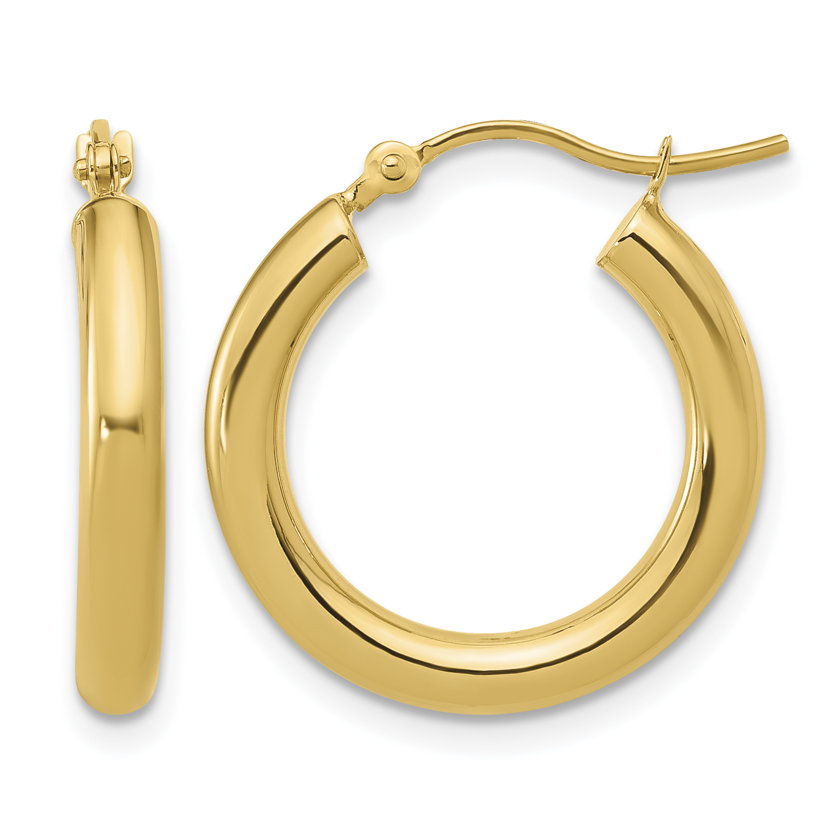  12 mm 14k Yellow Gold Leslie's Gold Classic Polished Hoop Earrings  Unknown Friendly Weight 14K yellow gold - view 33