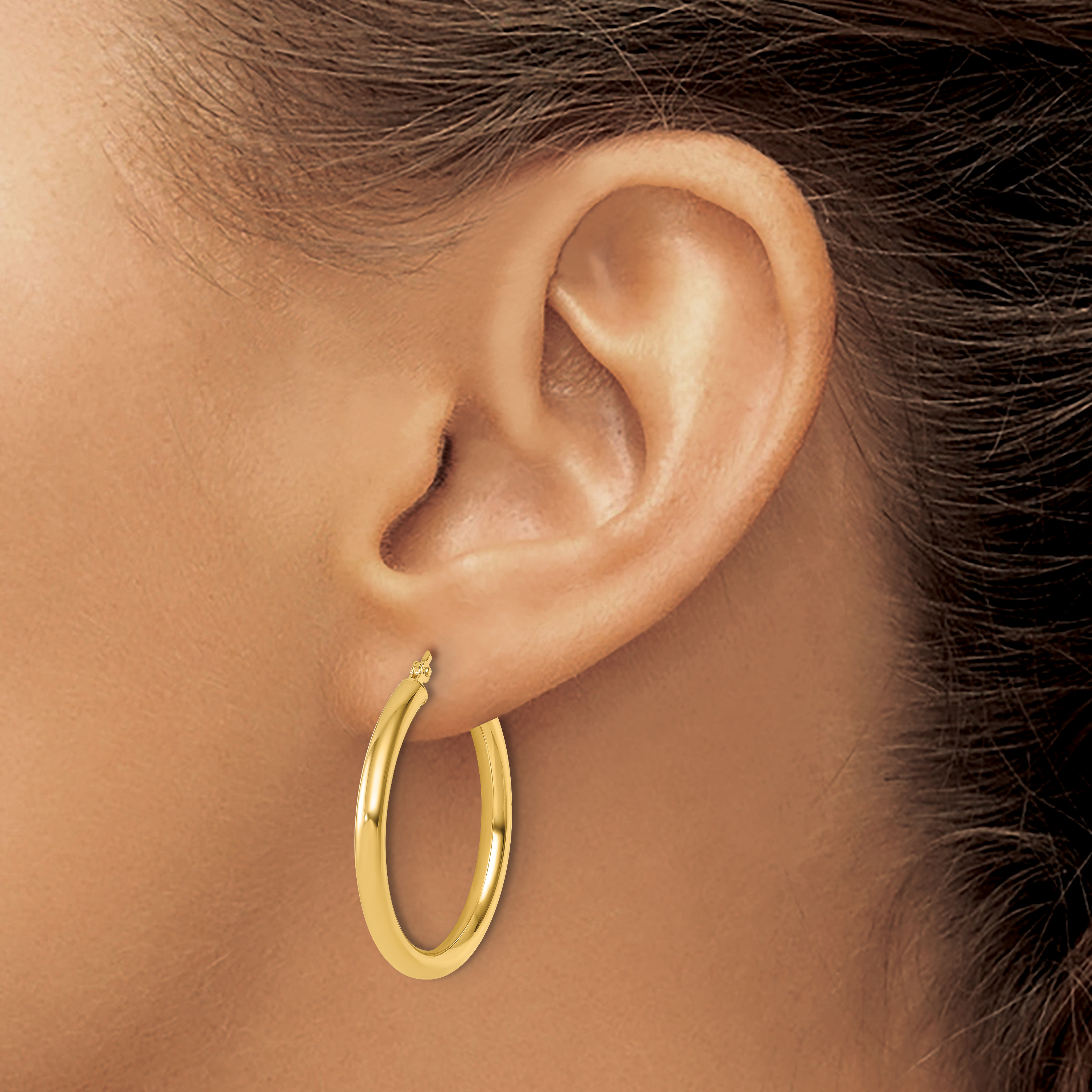  12 mm 14k Yellow Gold Leslie's Gold Classic Polished Hoop Earrings  Unknown Friendly Weight 14K yellow gold - view 75
