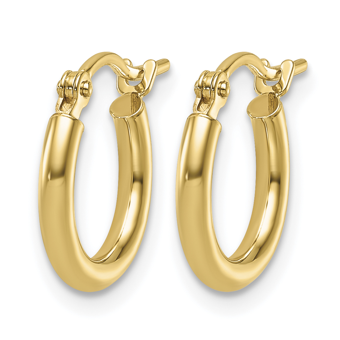  12 mm 14k Yellow Gold Leslie's Gold Classic Polished Hoop Earrings  Unknown Friendly Weight 14K yellow gold