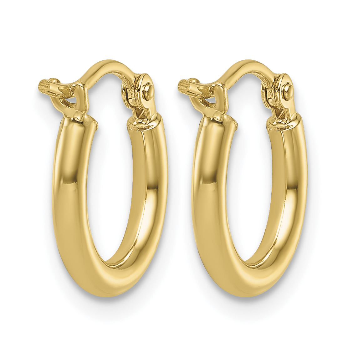  12 mm 14k Yellow Gold Leslie's Gold Classic Polished Hoop Earrings  Unknown Friendly Weight 14K yellow gold - view 3