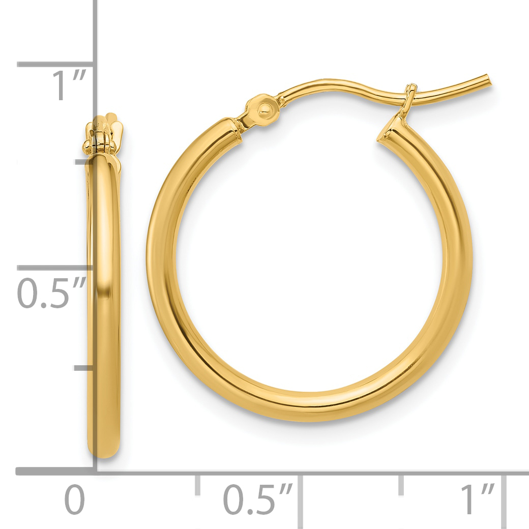  12 mm 14k Yellow Gold Leslie's Gold Classic Polished Hoop Earrings  Unknown Friendly Weight 14K yellow gold - view 37
