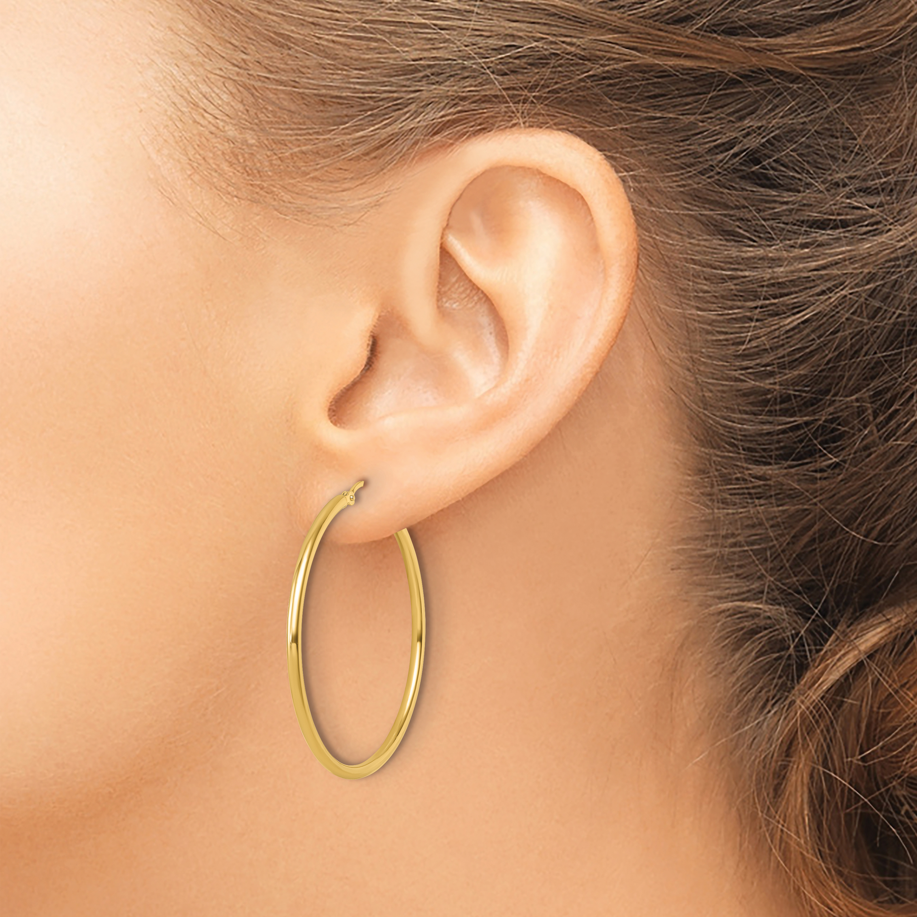  12 mm 14k Yellow Gold Leslie's Gold Classic Polished Hoop Earrings  Unknown Friendly Weight 14K yellow gold - view 123