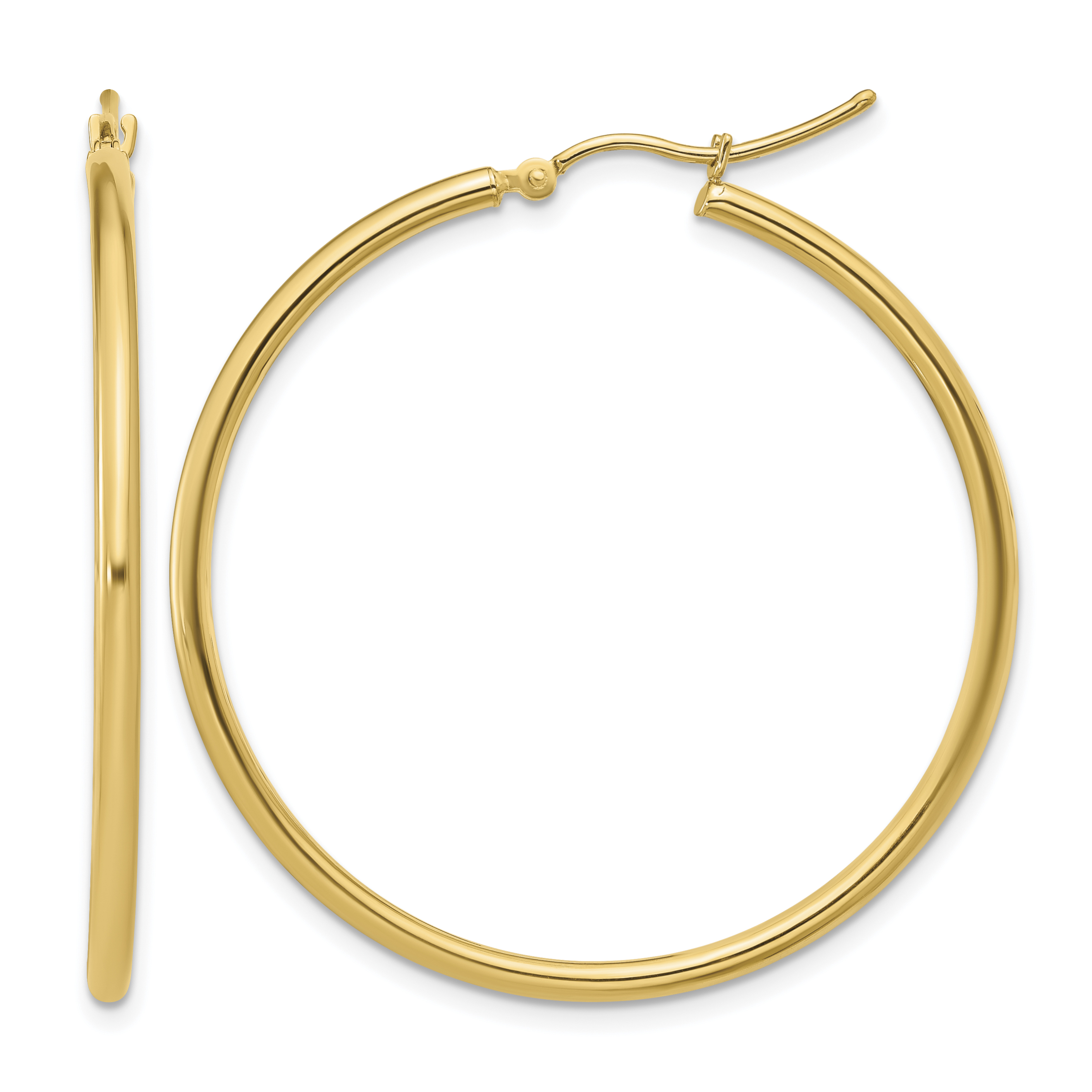  12 mm 14k Yellow Gold Leslie's Gold Classic Polished Hoop Earrings  Unknown Friendly Weight 14K yellow gold - view 126