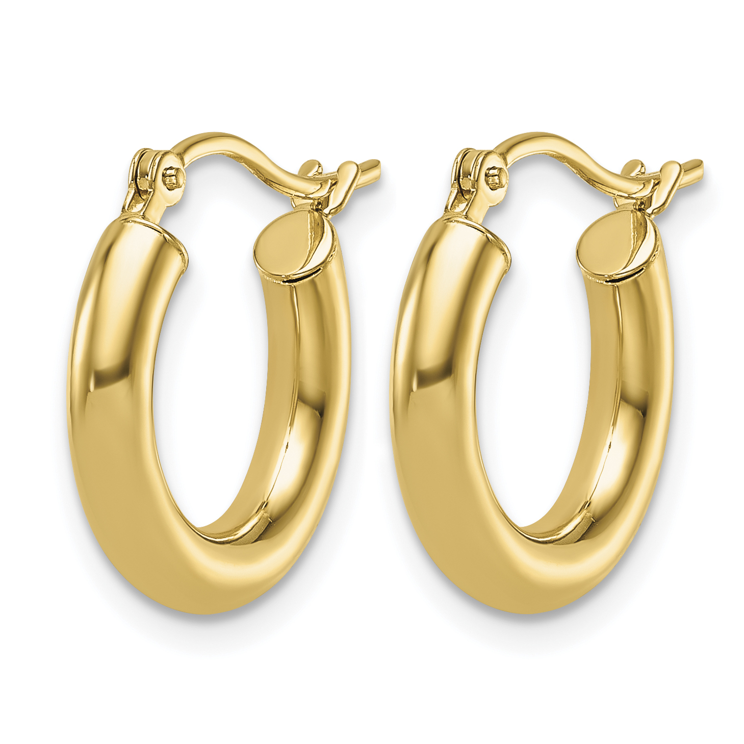  12 mm 14k Yellow Gold Leslie's Gold Classic Polished Hoop Earrings  Unknown Friendly Weight 14K yellow gold - view 6