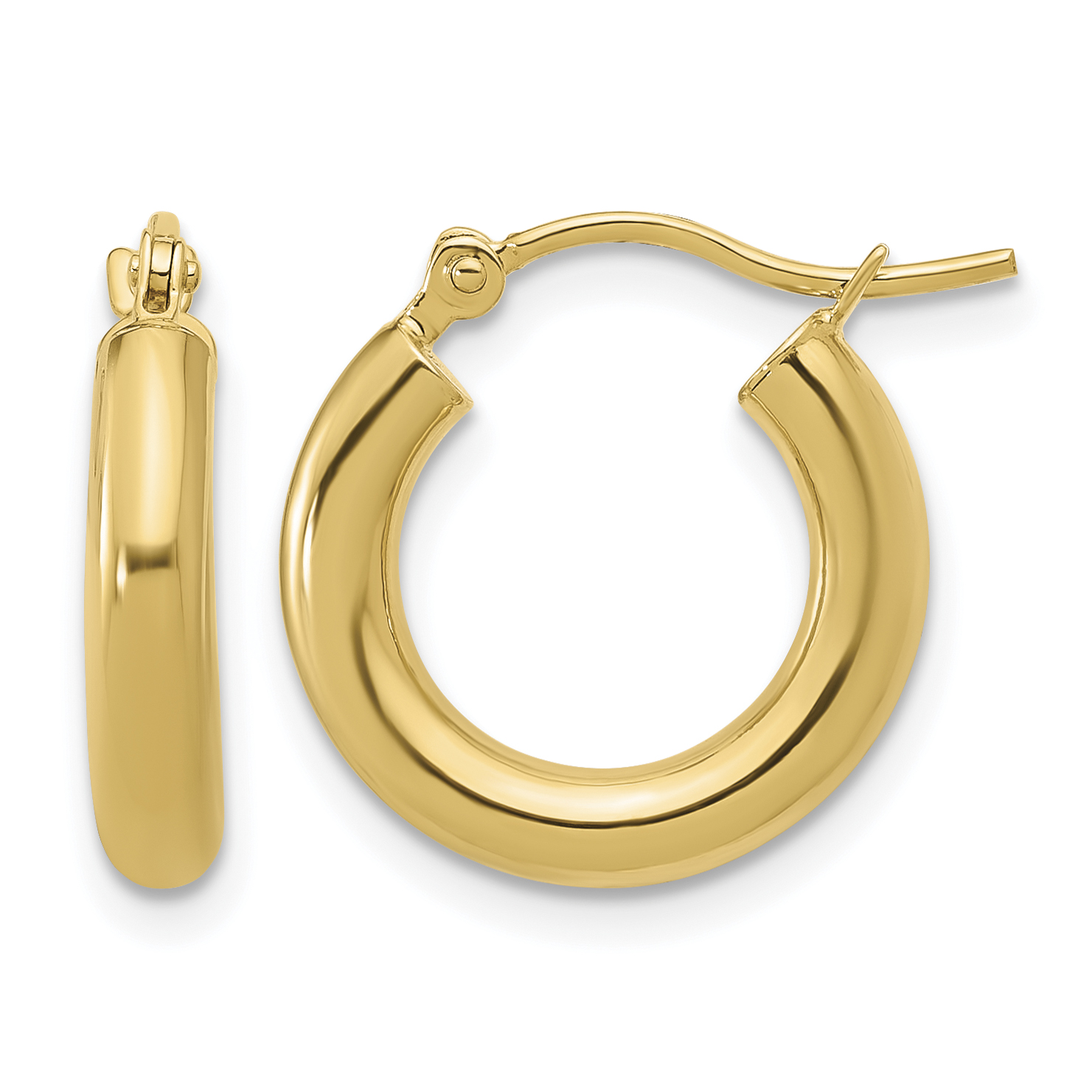  12 mm 14k Yellow Gold Leslie's Gold Classic Polished Hoop Earrings  Unknown Friendly Weight 14K yellow gold - view 10