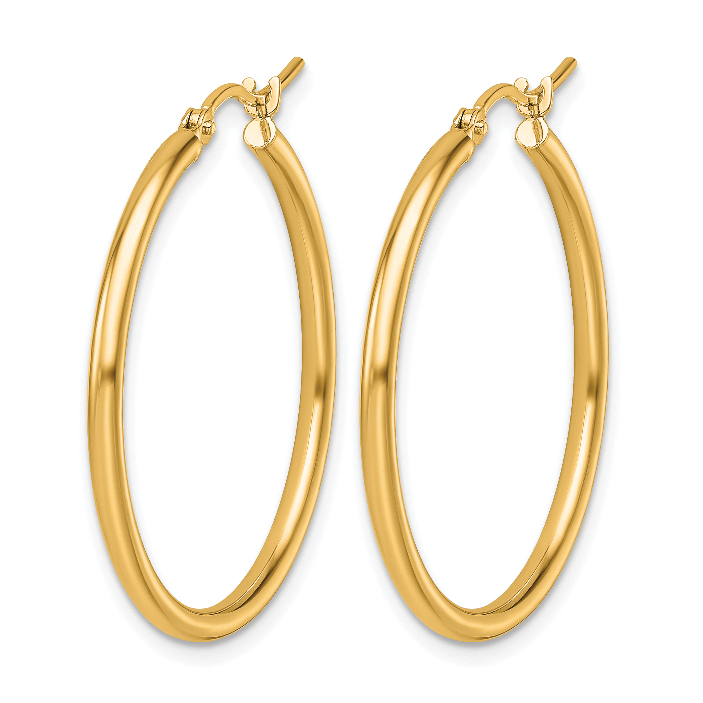  12 mm 14k Yellow Gold Leslie's Gold Classic Polished Hoop Earrings  Unknown Friendly Weight 14K yellow gold - view 83