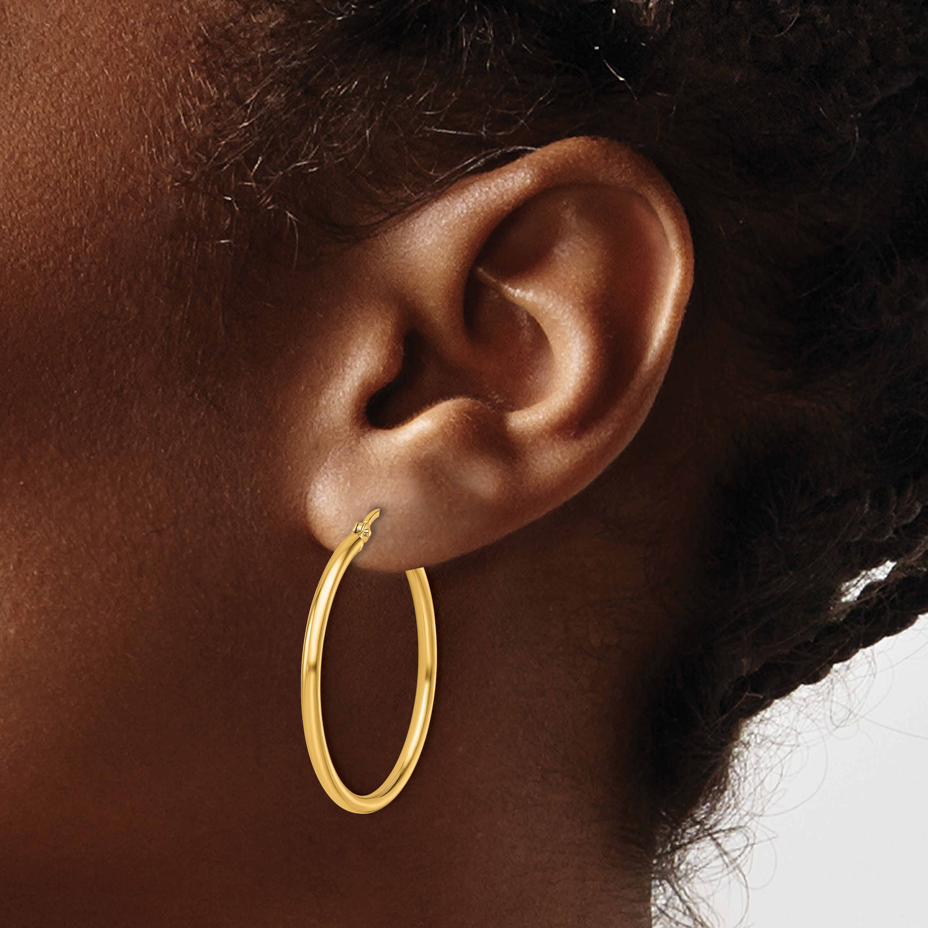  12 mm 14k Yellow Gold Leslie's Gold Classic Polished Hoop Earrings  Unknown Friendly Weight 14K yellow gold - view 84