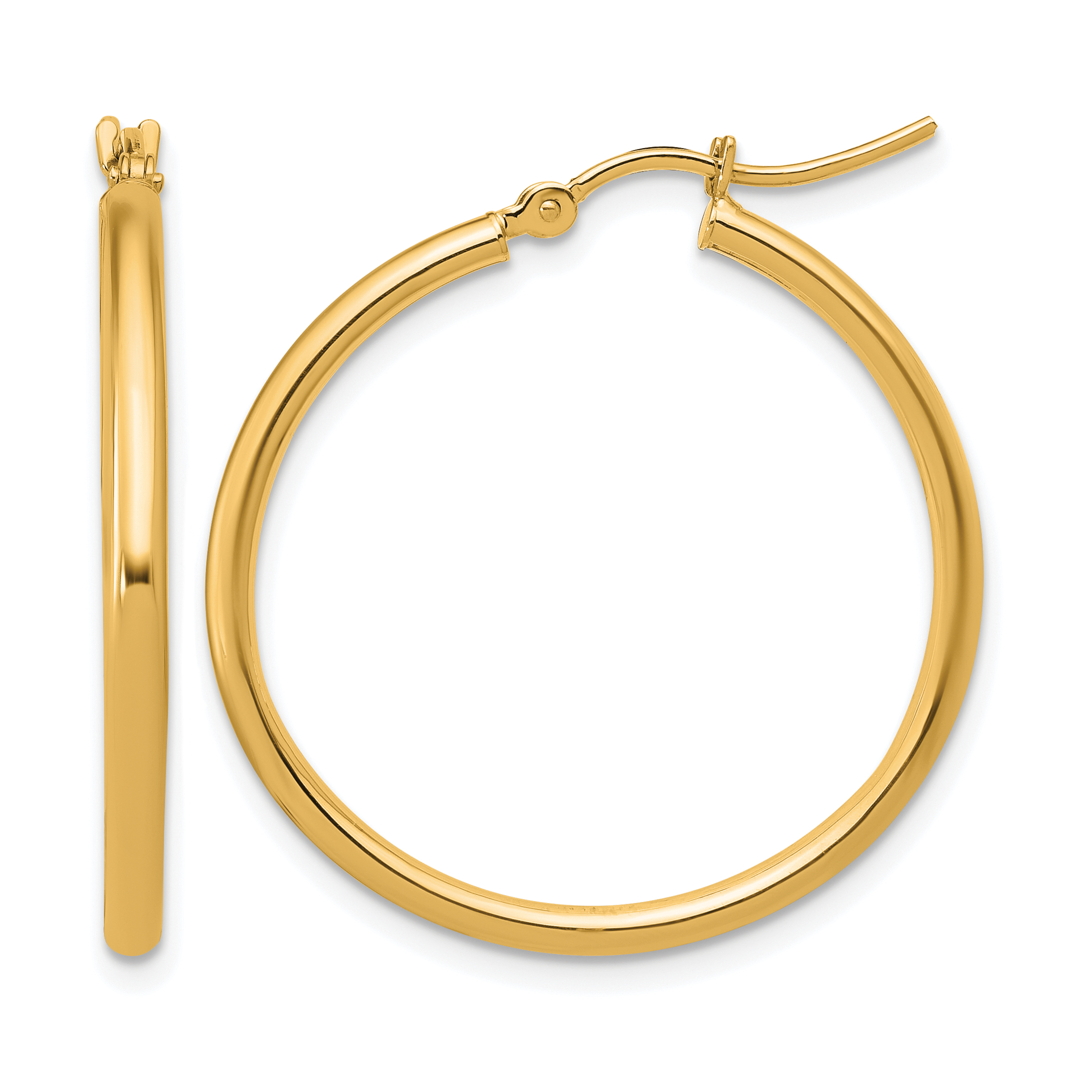  12 mm 14k Yellow Gold Leslie's Gold Classic Polished Hoop Earrings  Unknown Friendly Weight 14K yellow gold - view 87