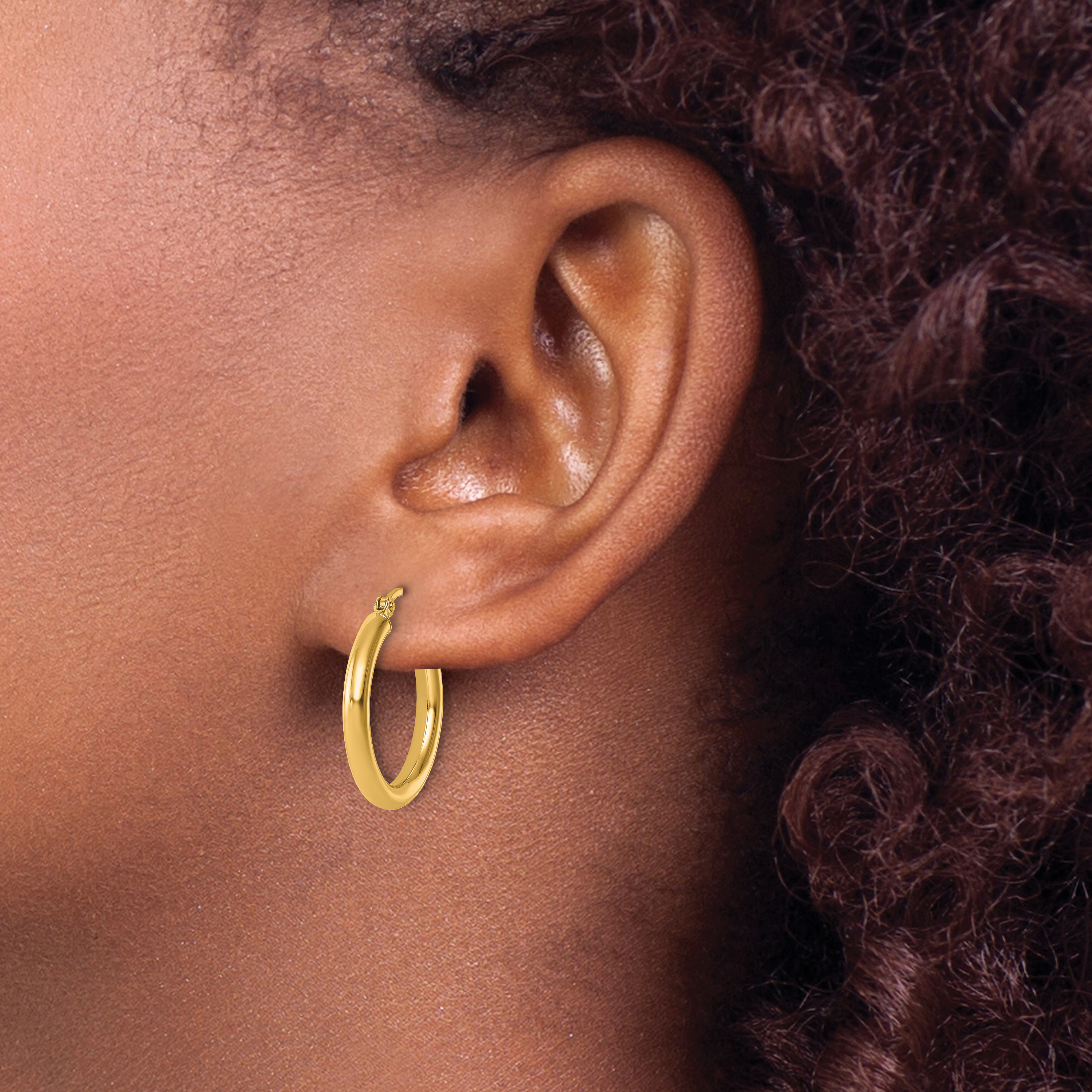  12 mm 14k Yellow Gold Leslie's Gold Classic Polished Hoop Earrings  Unknown Friendly Weight 14K yellow gold - view 40