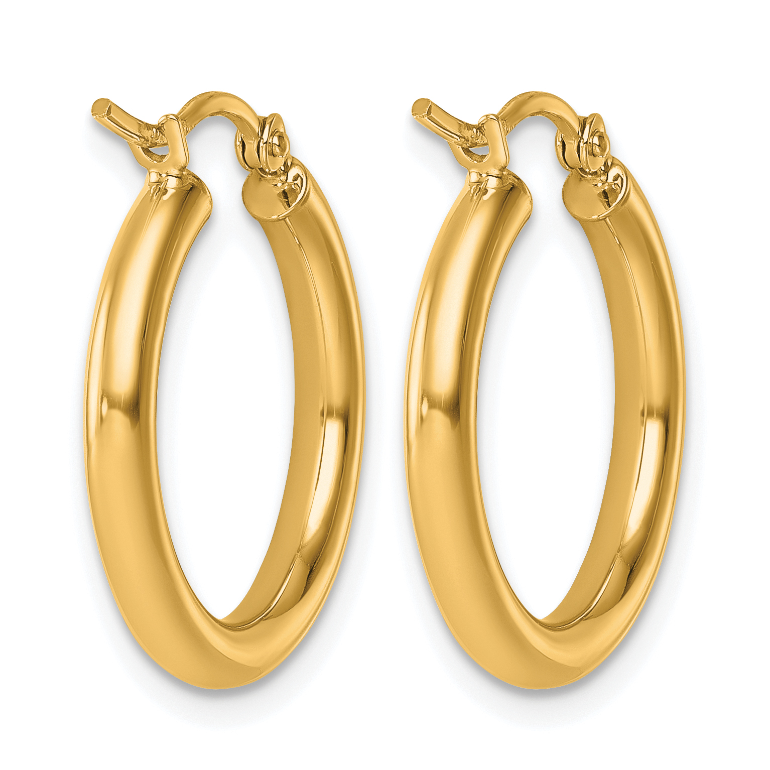  12 mm 14k Yellow Gold Leslie's Gold Classic Polished Hoop Earrings  Unknown Friendly Weight 14K yellow gold - view 41