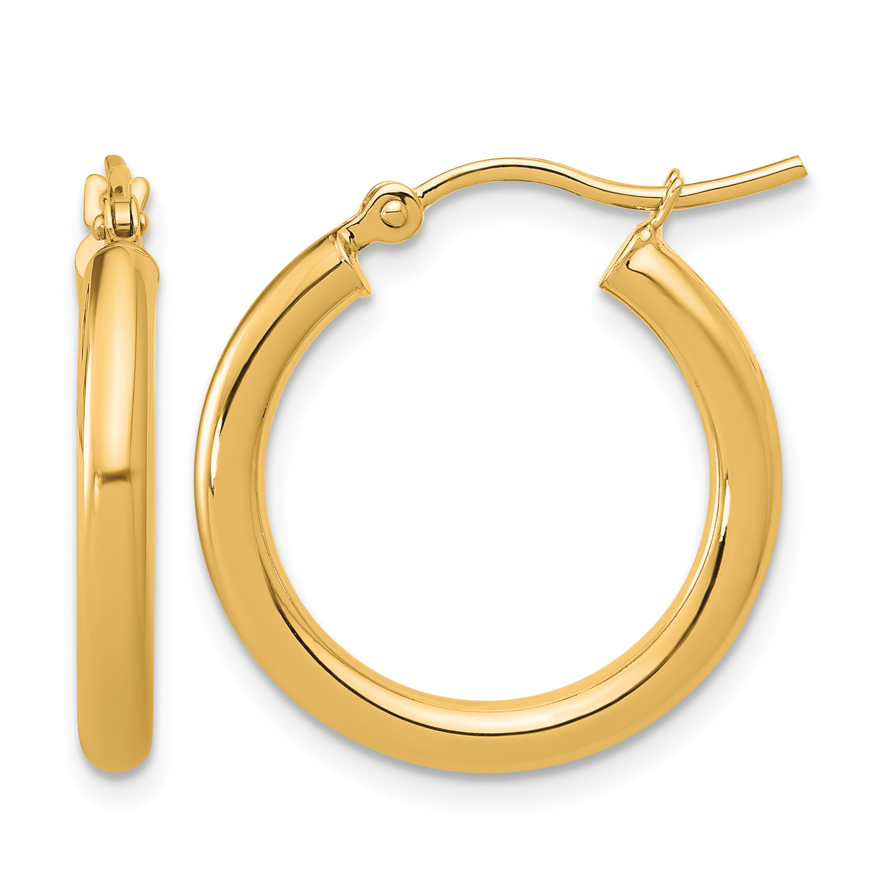  12 mm 14k Yellow Gold Leslie's Gold Classic Polished Hoop Earrings  Unknown Friendly Weight 14K yellow gold - view 43