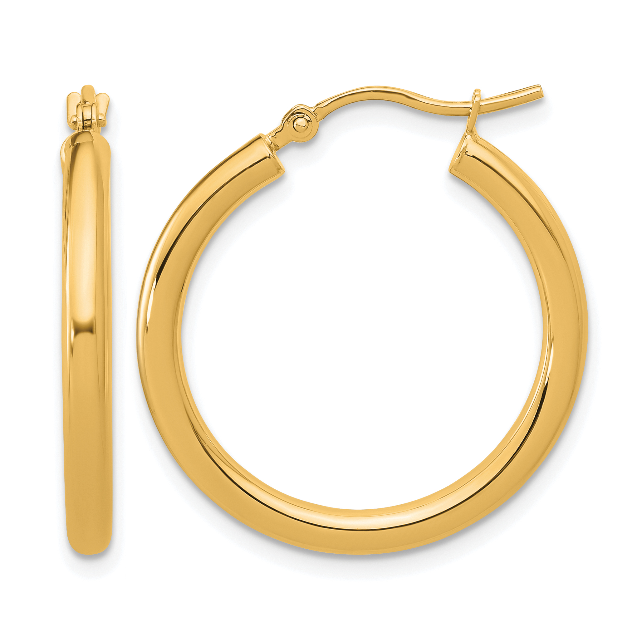  12 mm 14k Yellow Gold Leslie's Gold Classic Polished Hoop Earrings  Unknown Friendly Weight 14K yellow gold - view 70