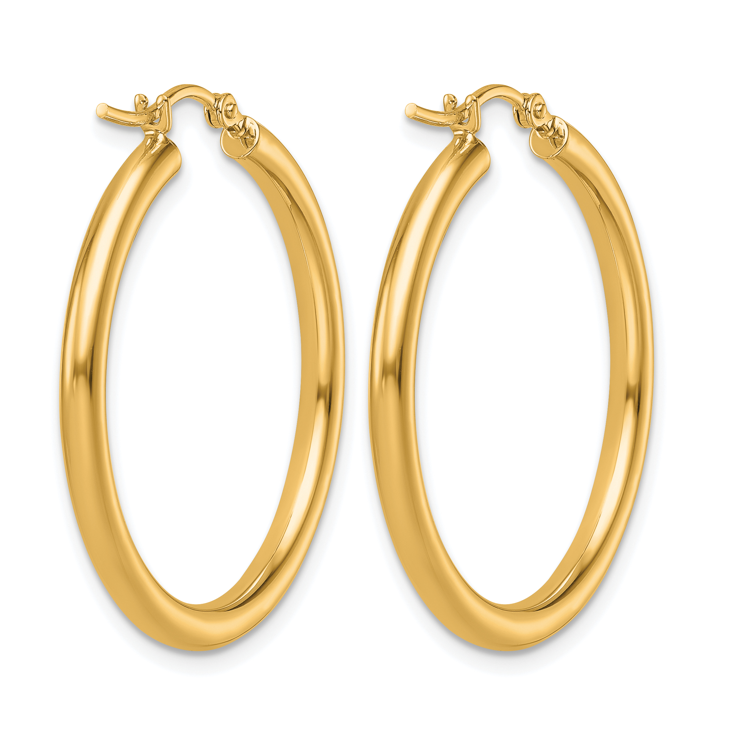  12 mm 14k Yellow Gold Leslie's Gold Classic Polished Hoop Earrings  Unknown Friendly Weight 14K yellow gold - view 90