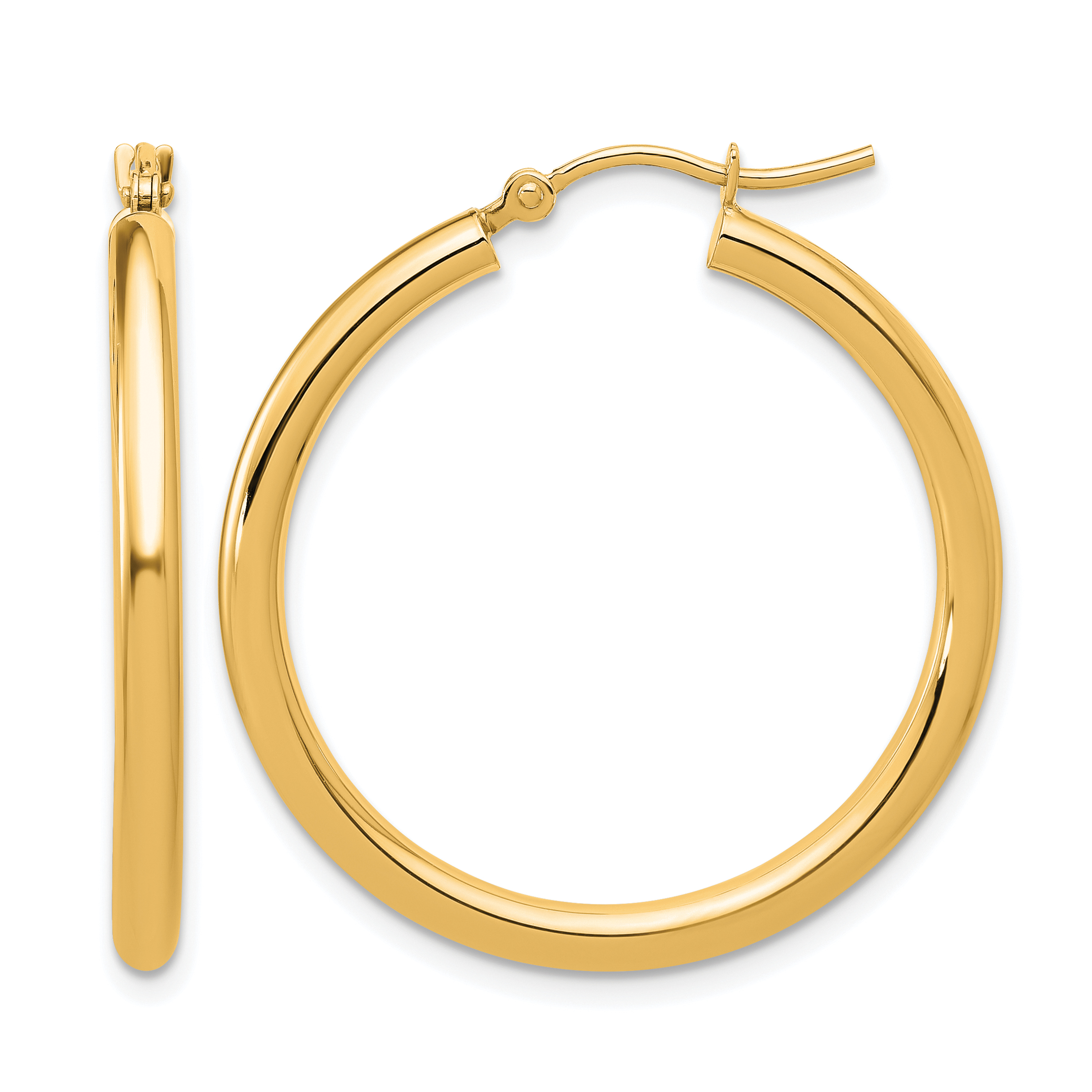  12 mm 14k Yellow Gold Leslie's Gold Classic Polished Hoop Earrings  Unknown Friendly Weight 14K yellow gold - view 92
