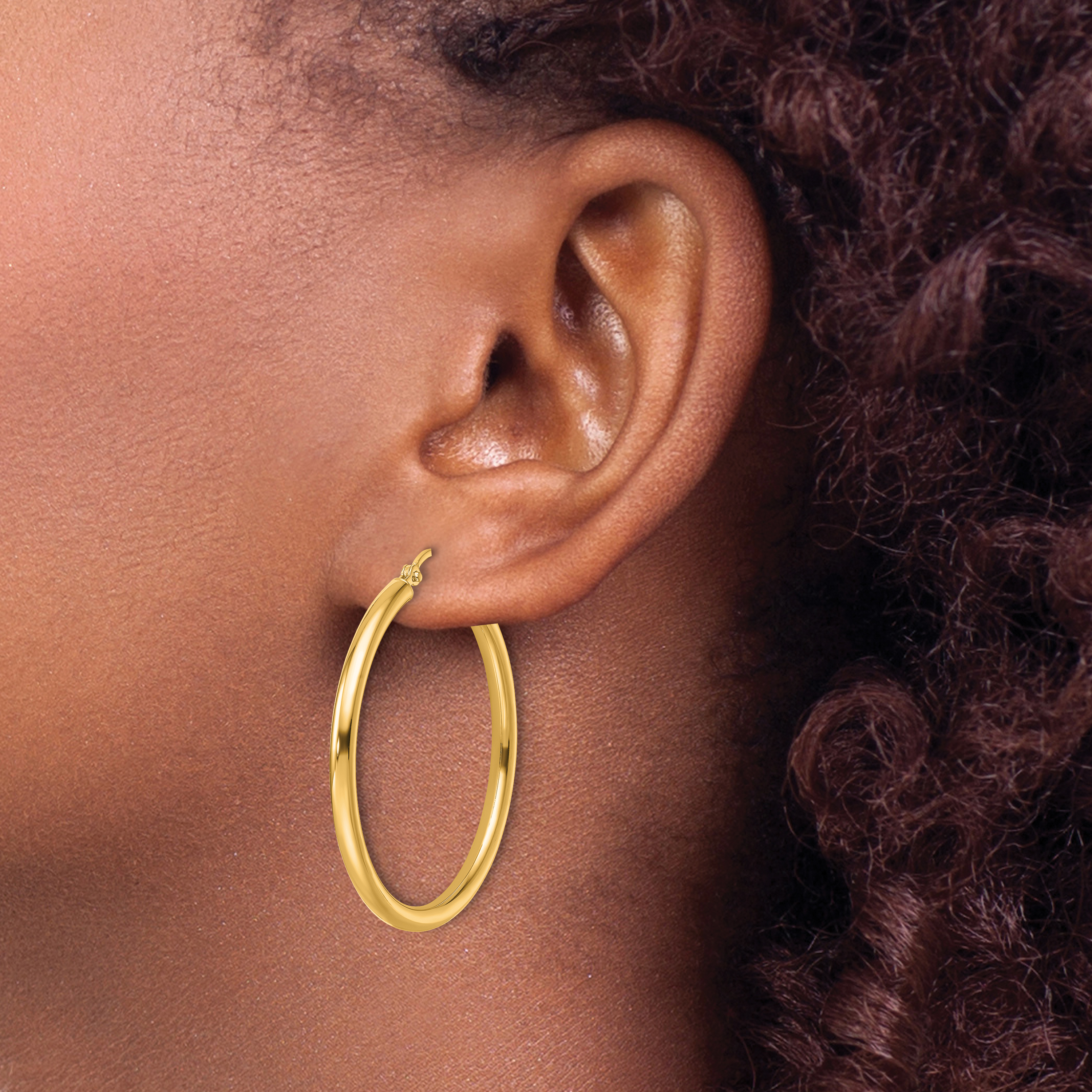  12 mm 14k Yellow Gold Leslie's Gold Classic Polished Hoop Earrings  Unknown Friendly Weight 14K yellow gold - view 114