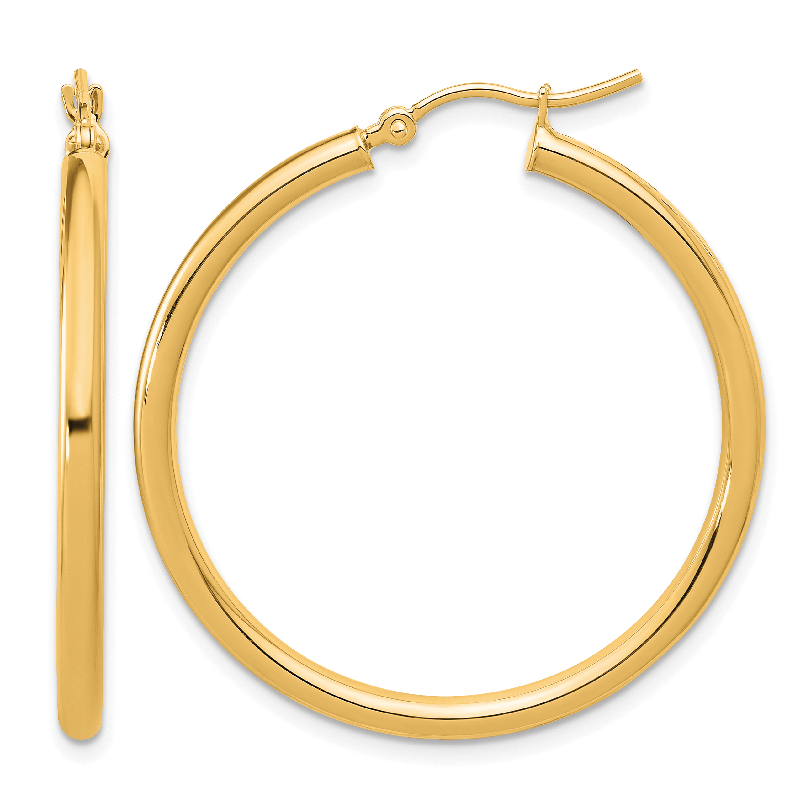  12 mm 14k Yellow Gold Leslie's Gold Classic Polished Hoop Earrings  Unknown Friendly Weight 14K yellow gold - view 117