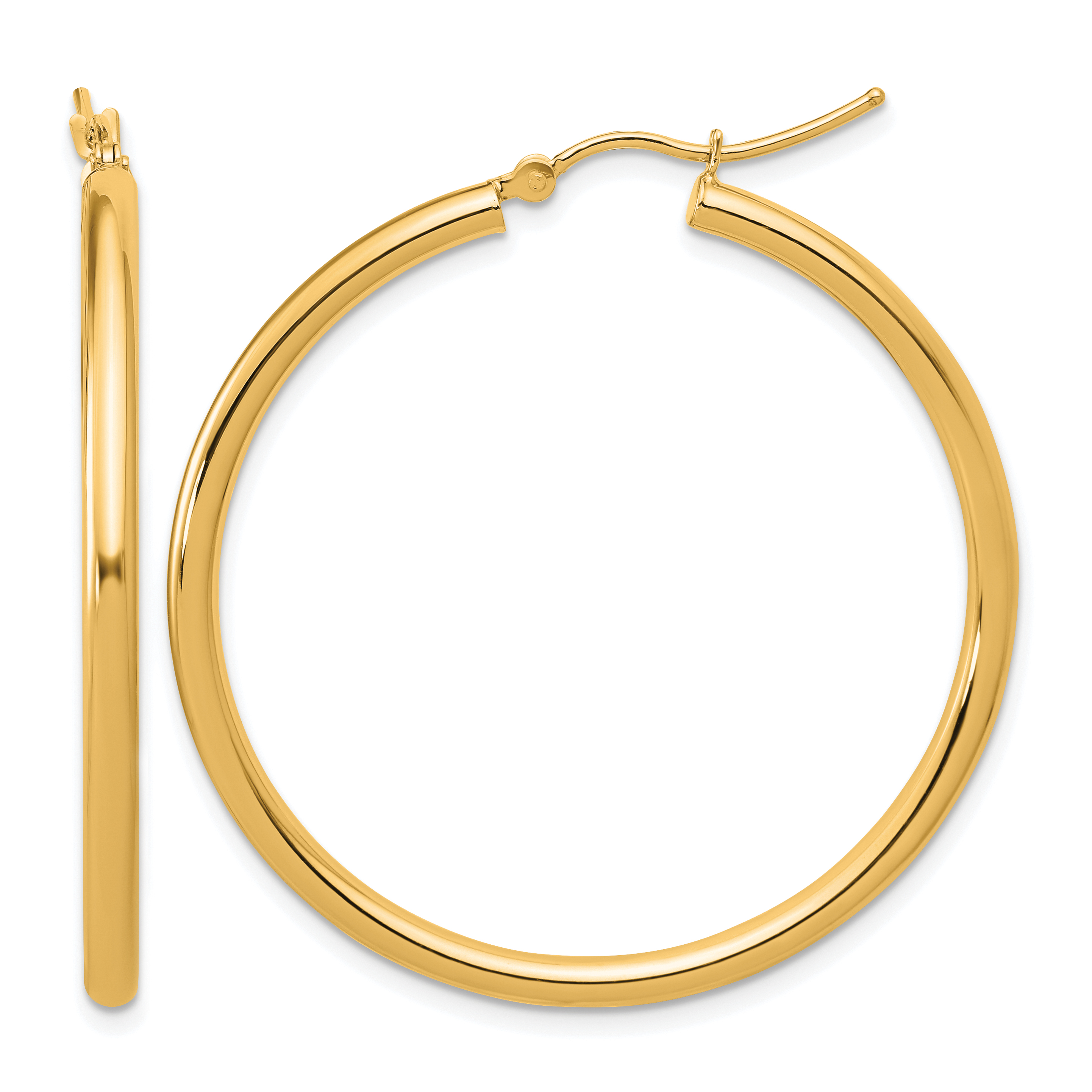  12 mm 14k Yellow Gold Leslie's Gold Classic Polished Hoop Earrings  Unknown Friendly Weight 14K yellow gold - view 131