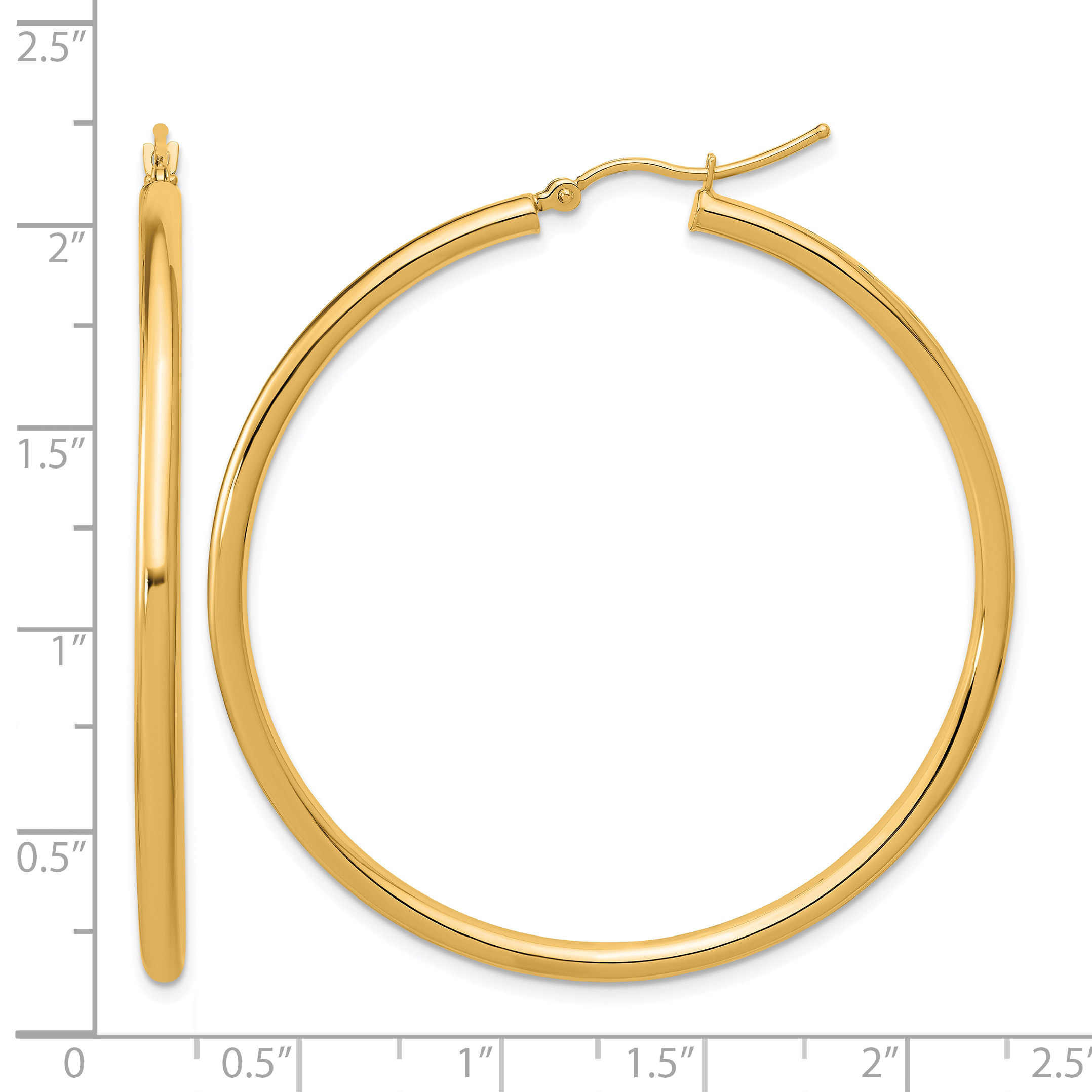  12 mm 14k Yellow Gold Leslie's Gold Classic Polished Hoop Earrings  Unknown Friendly Weight 14K yellow gold - view 175
