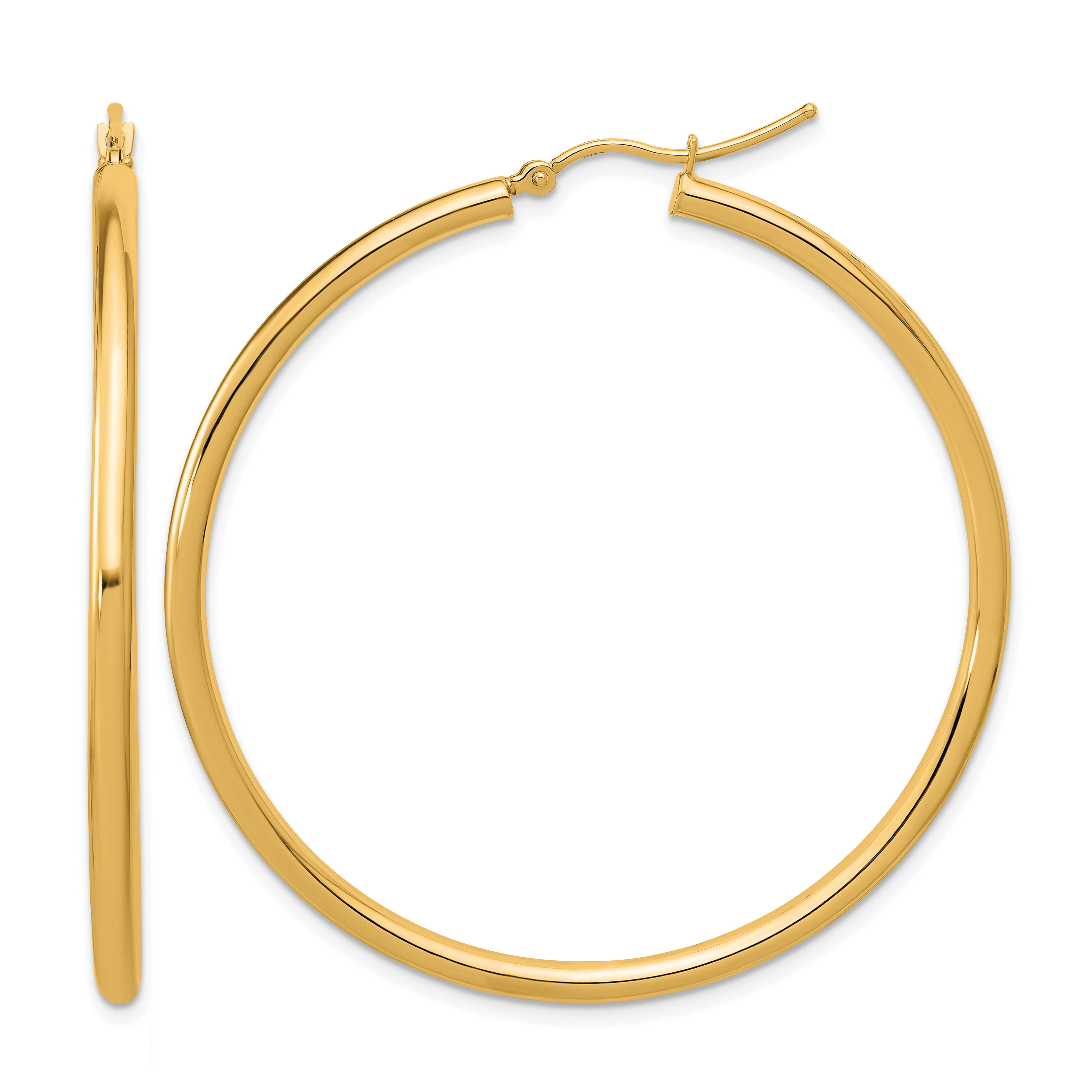  12 mm 14k Yellow Gold Leslie's Gold Classic Polished Hoop Earrings  Unknown Friendly Weight 14K yellow gold - view 176