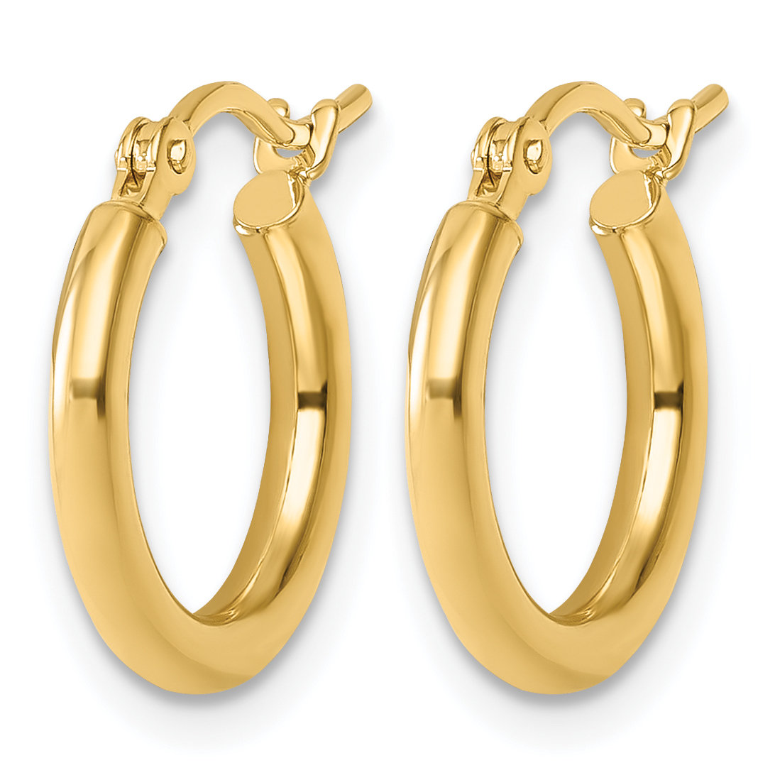  12 mm 14k Yellow Gold Leslie's Gold Classic Polished Hoop Earrings  Unknown Friendly Weight 14K yellow gold - view 11