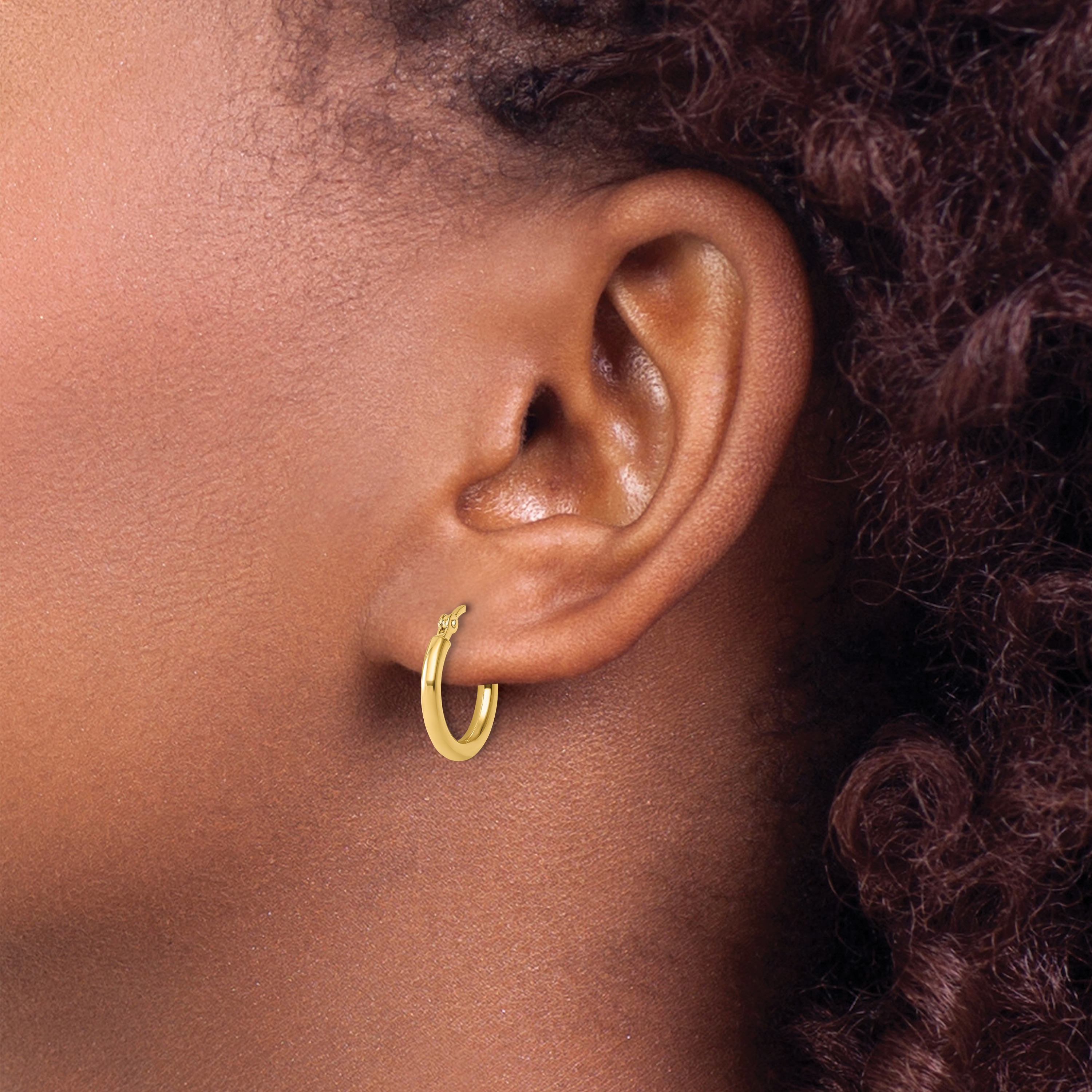  12 mm 14k Yellow Gold Leslie's Gold Classic Polished Hoop Earrings  Unknown Friendly Weight 14K yellow gold - view 12