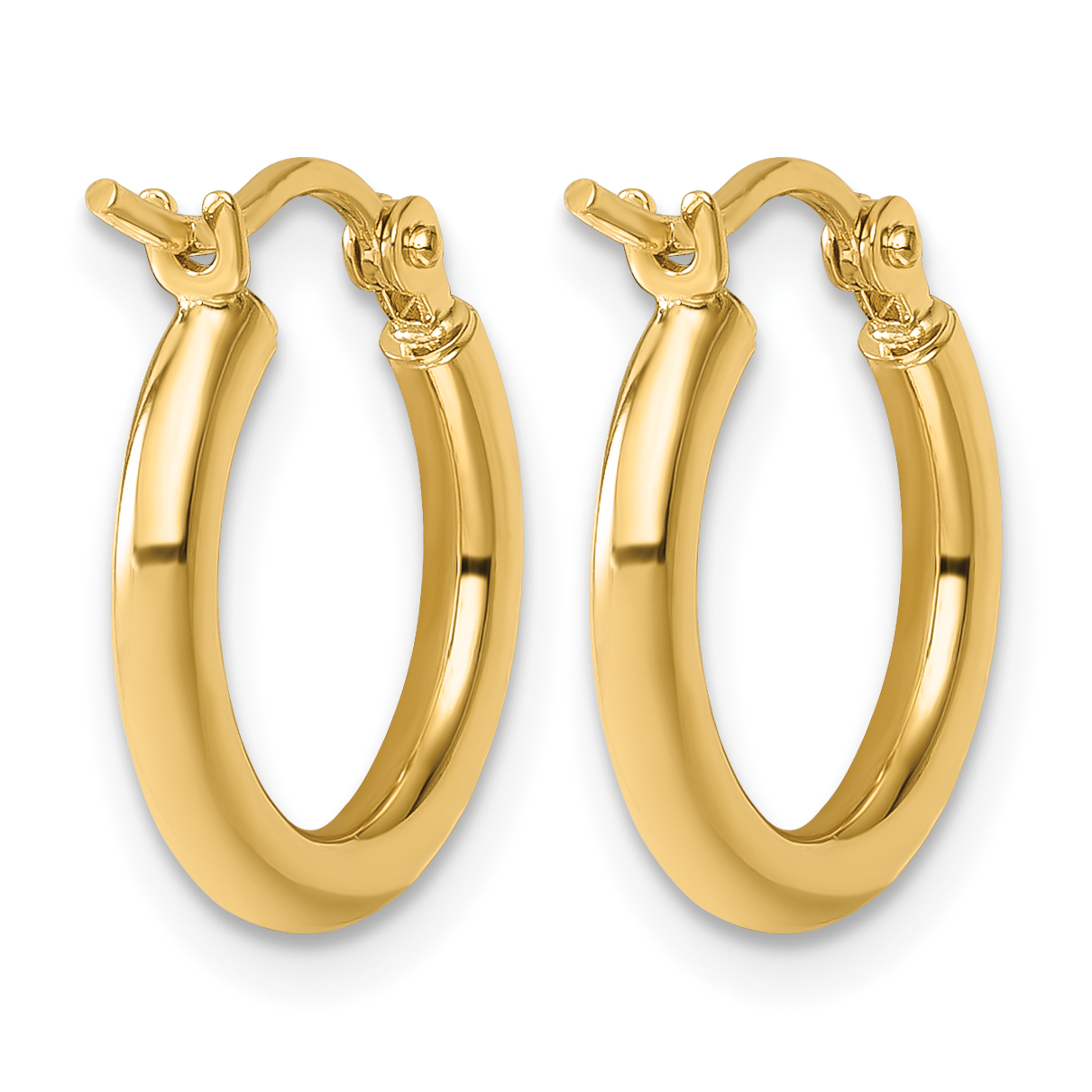  12 mm 14k Yellow Gold Leslie's Gold Classic Polished Hoop Earrings  Unknown Friendly Weight 14K yellow gold - view 13