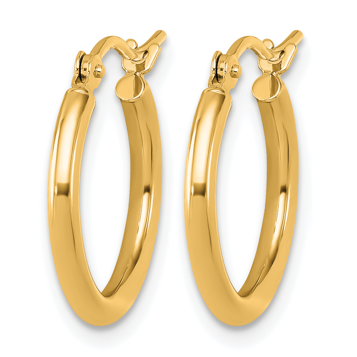  12 mm 14k Yellow Gold Leslie's Gold Classic Polished Hoop Earrings  Unknown Friendly Weight 14K yellow gold - view 20