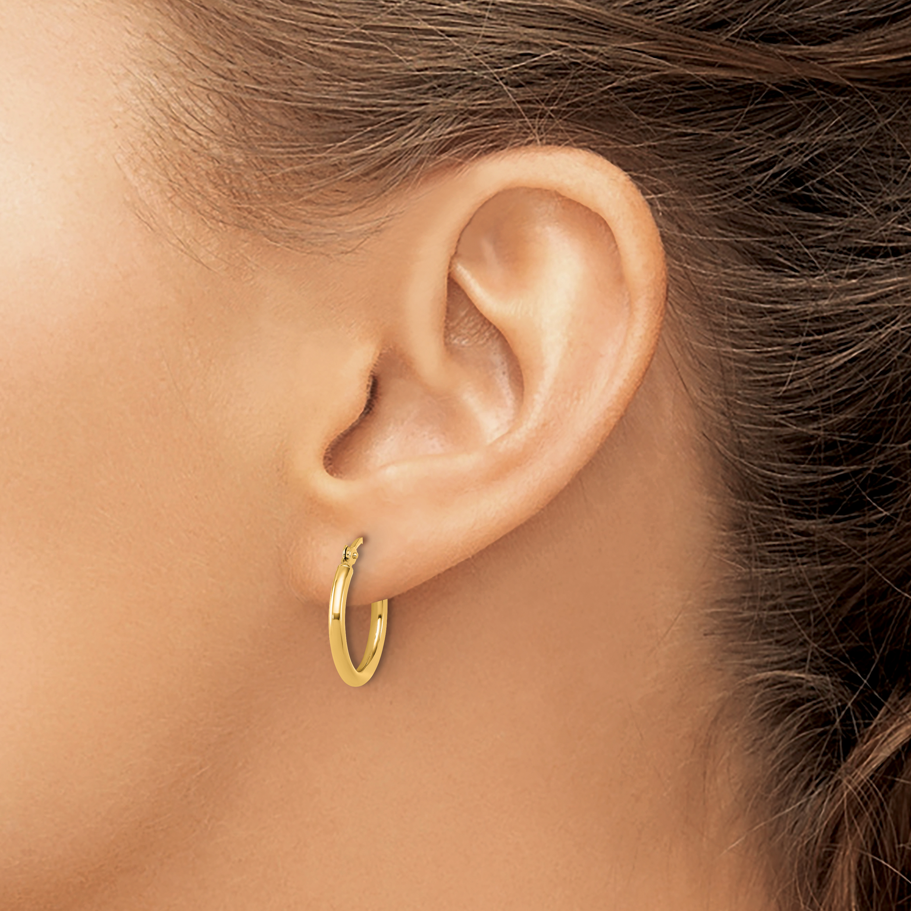  12 mm 14k Yellow Gold Leslie's Gold Classic Polished Hoop Earrings  Unknown Friendly Weight 14K yellow gold - view 21