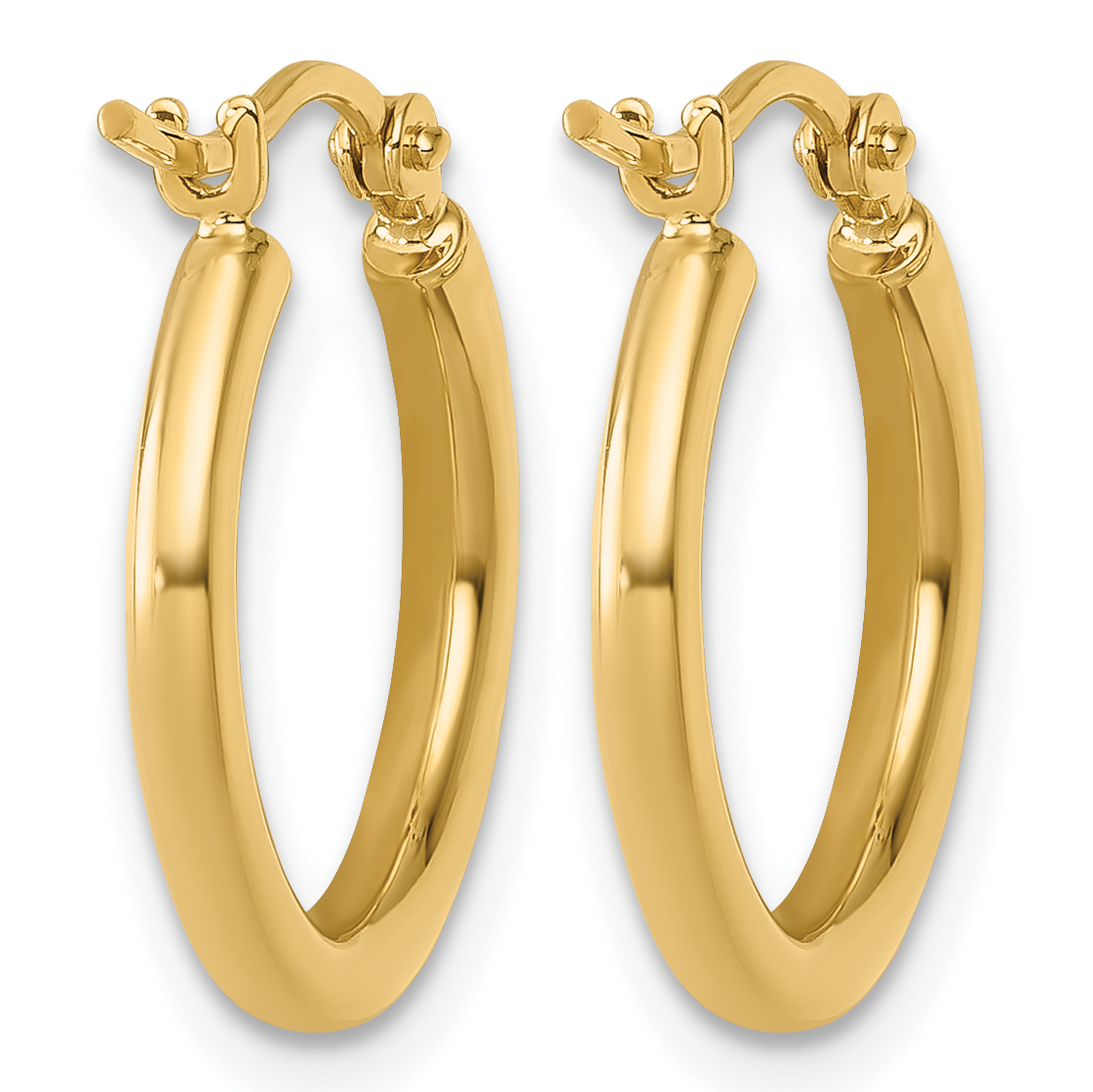  12 mm 14k Yellow Gold Leslie's Gold Classic Polished Hoop Earrings  Unknown Friendly Weight 14K yellow gold - view 22