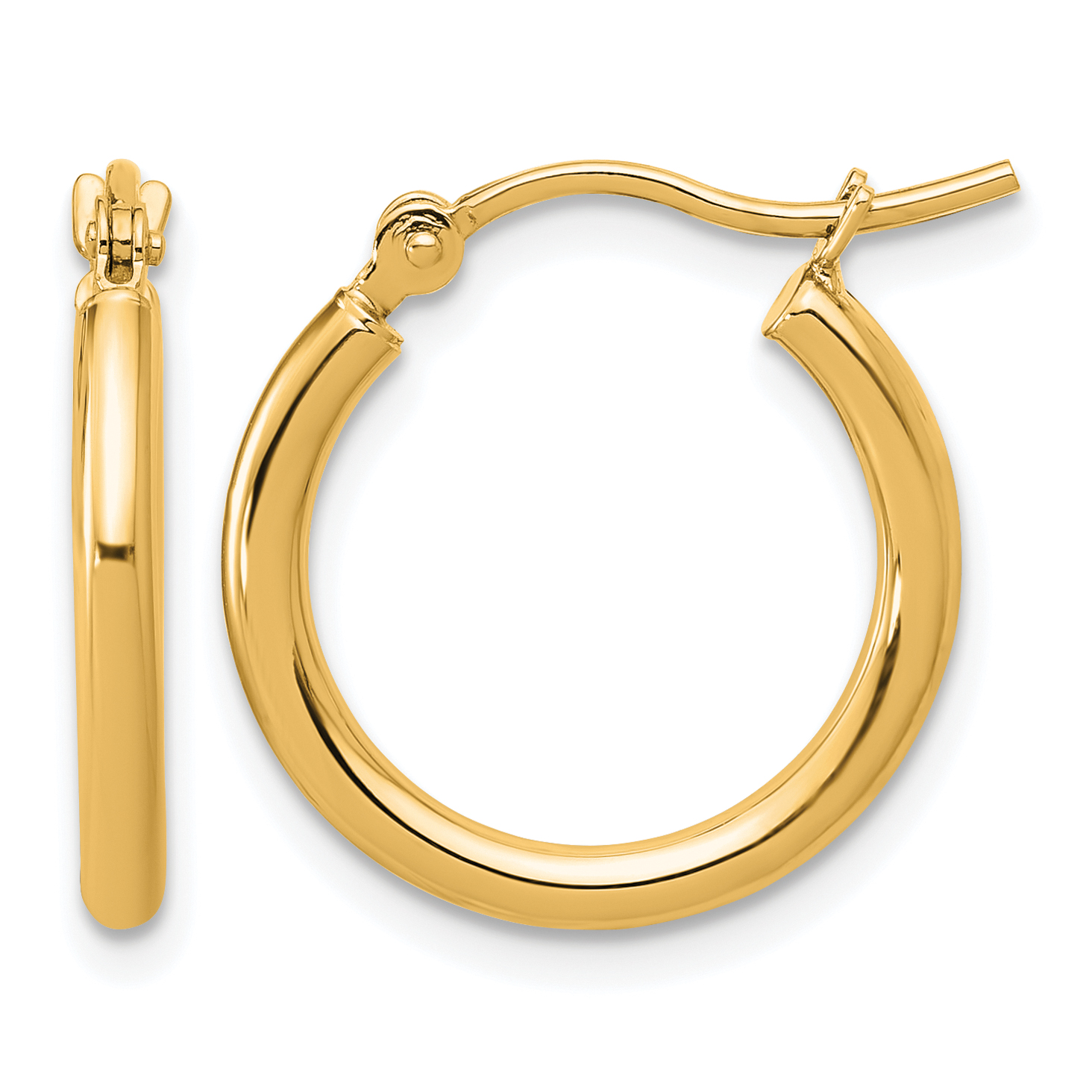  12 mm 14k Yellow Gold Leslie's Gold Classic Polished Hoop Earrings  Unknown Friendly Weight 14K yellow gold - view 24