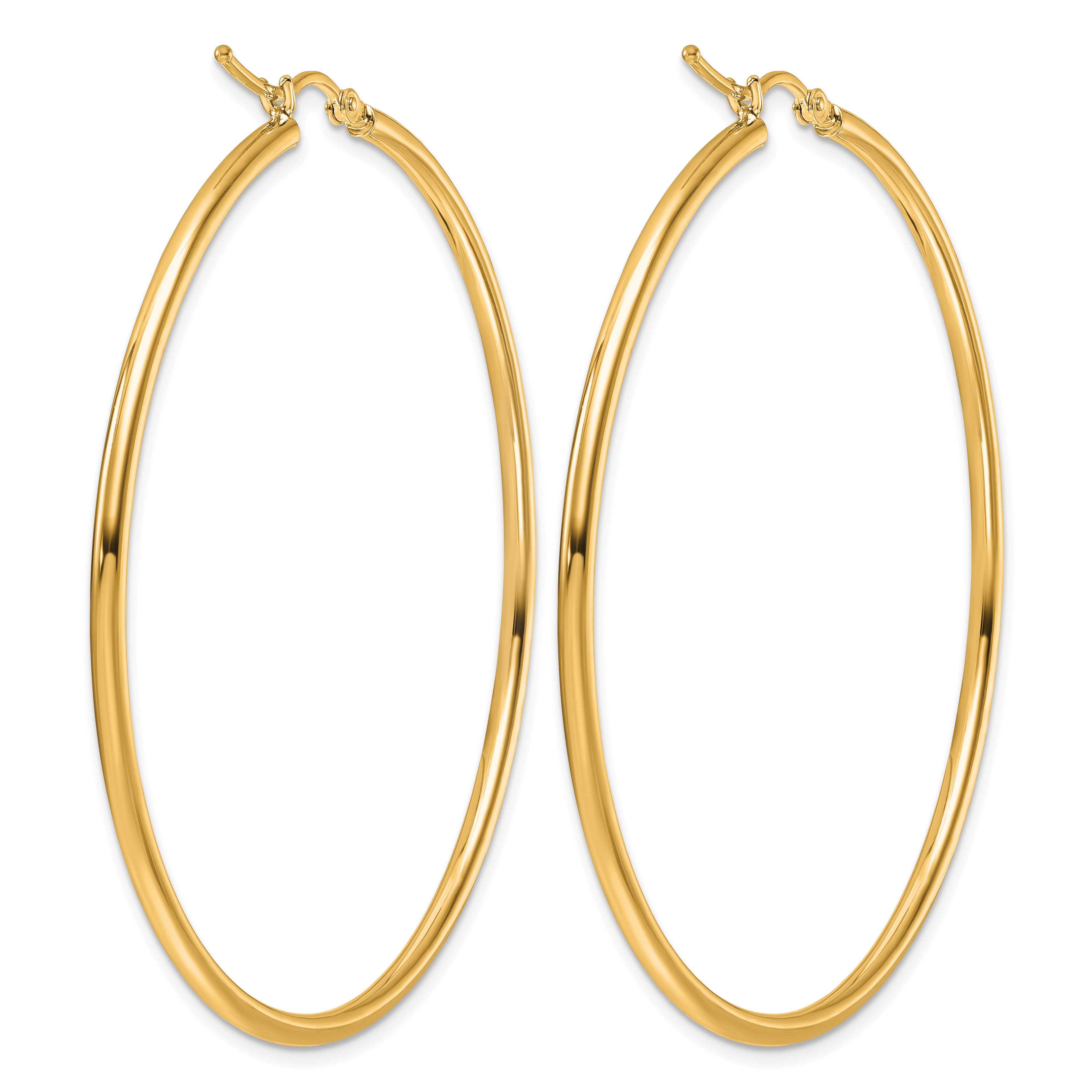  12 mm 14k Yellow Gold Leslie's Gold Classic Polished Hoop Earrings  Unknown Friendly Weight 14K yellow gold - view 189