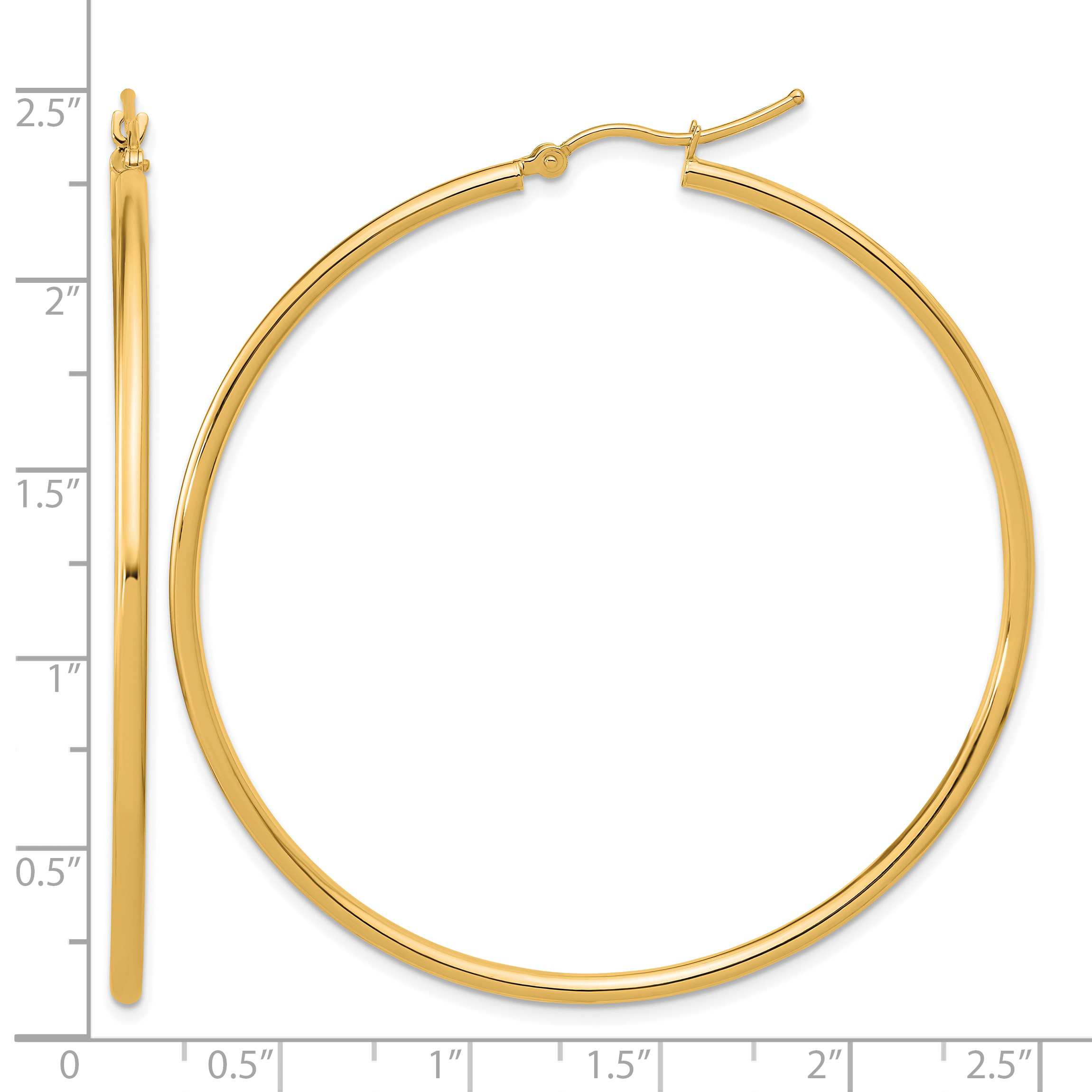  12 mm 14k Yellow Gold Leslie's Gold Classic Polished Hoop Earrings  Unknown Friendly Weight 14K yellow gold - view 190