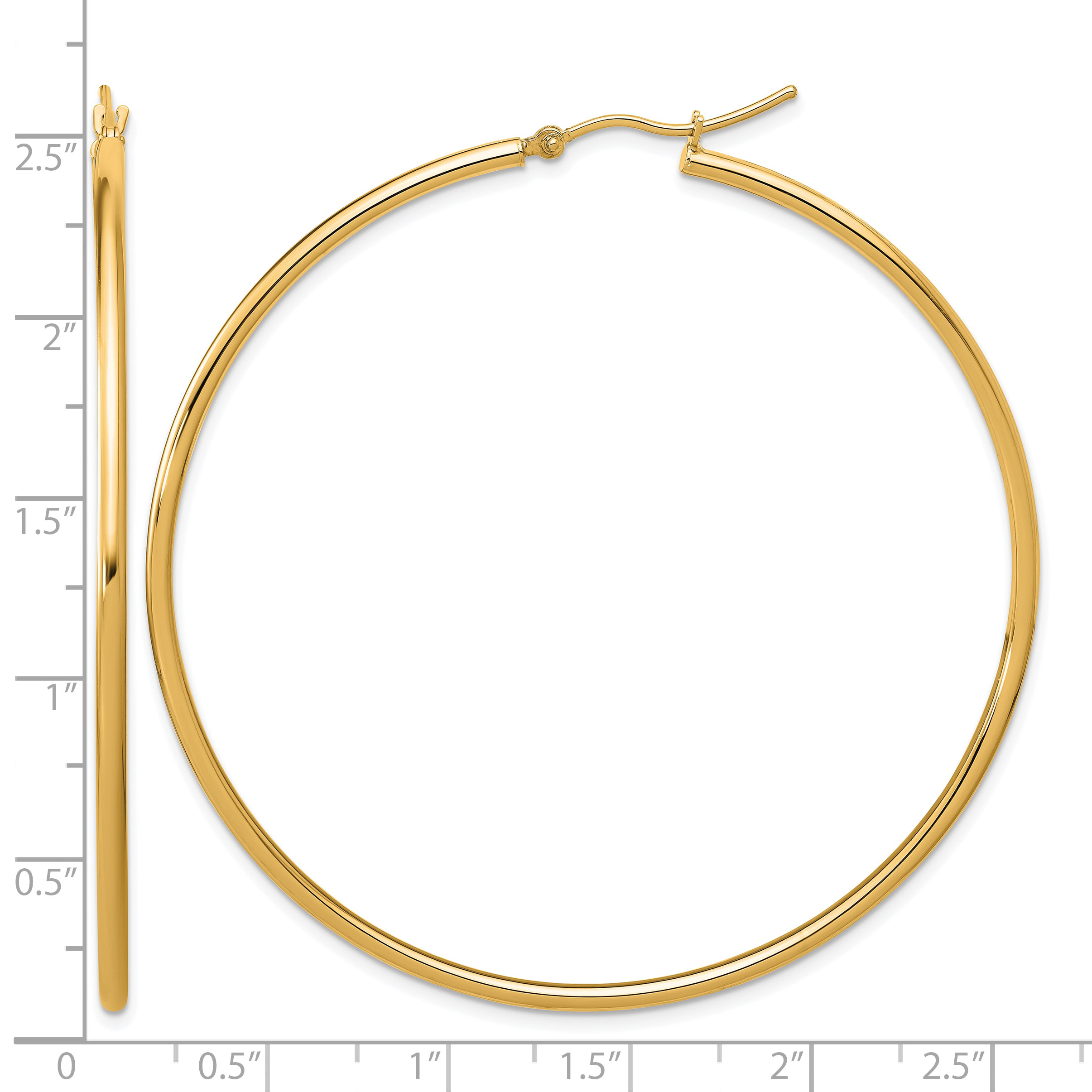  12 mm 14k Yellow Gold Leslie's Gold Classic Polished Hoop Earrings  Unknown Friendly Weight 14K yellow gold - view 205