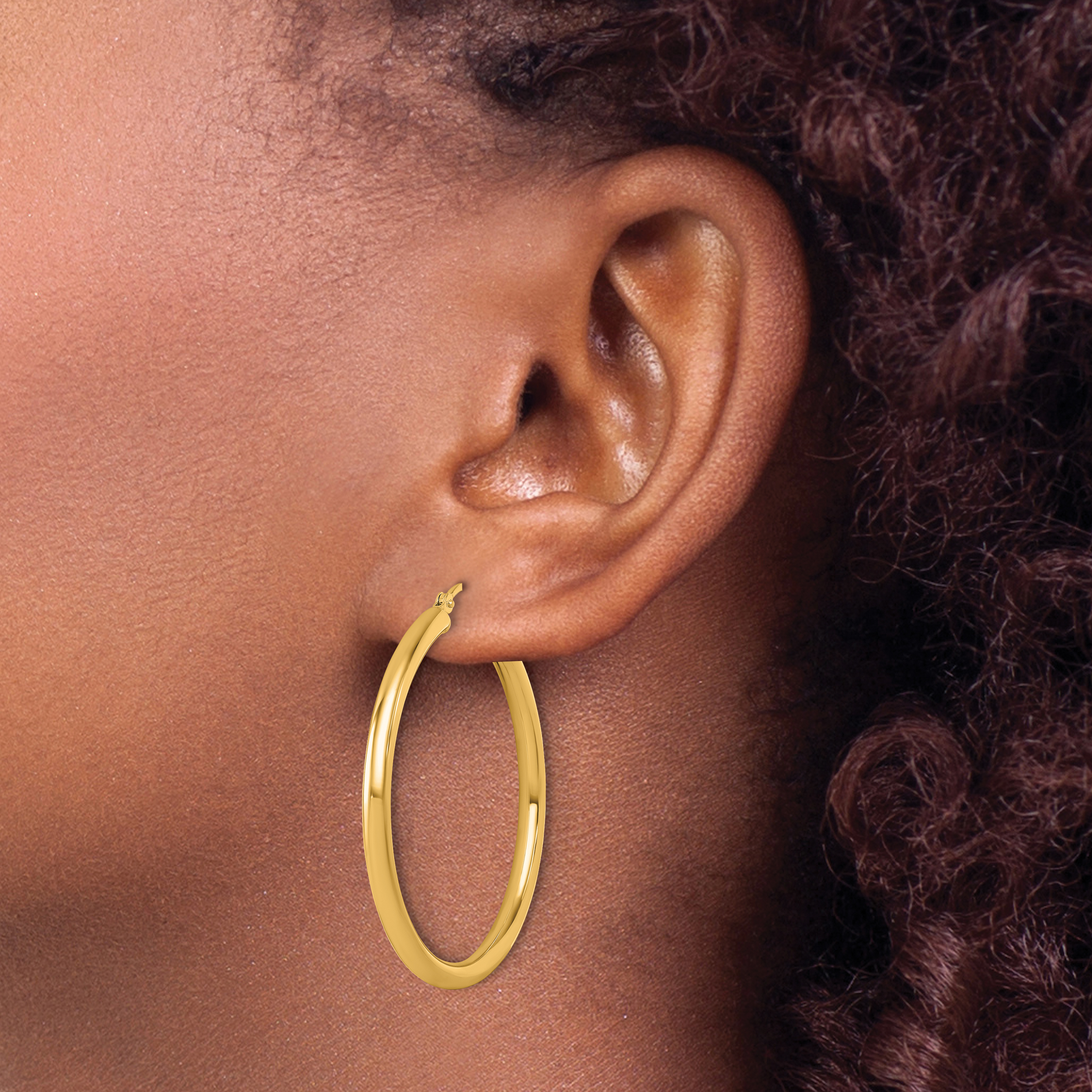  12 mm 14k Yellow Gold Leslie's Gold Classic Polished Hoop Earrings  Unknown Friendly Weight 14K yellow gold - view 133