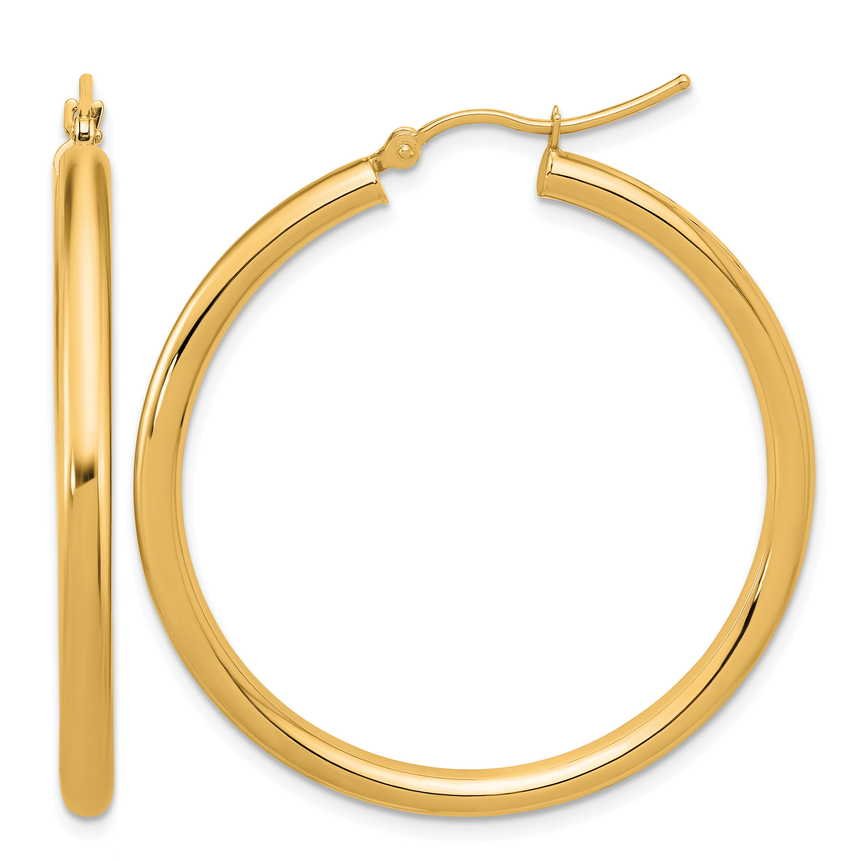  12 mm 14k Yellow Gold Leslie's Gold Classic Polished Hoop Earrings  Unknown Friendly Weight 14K yellow gold - view 136