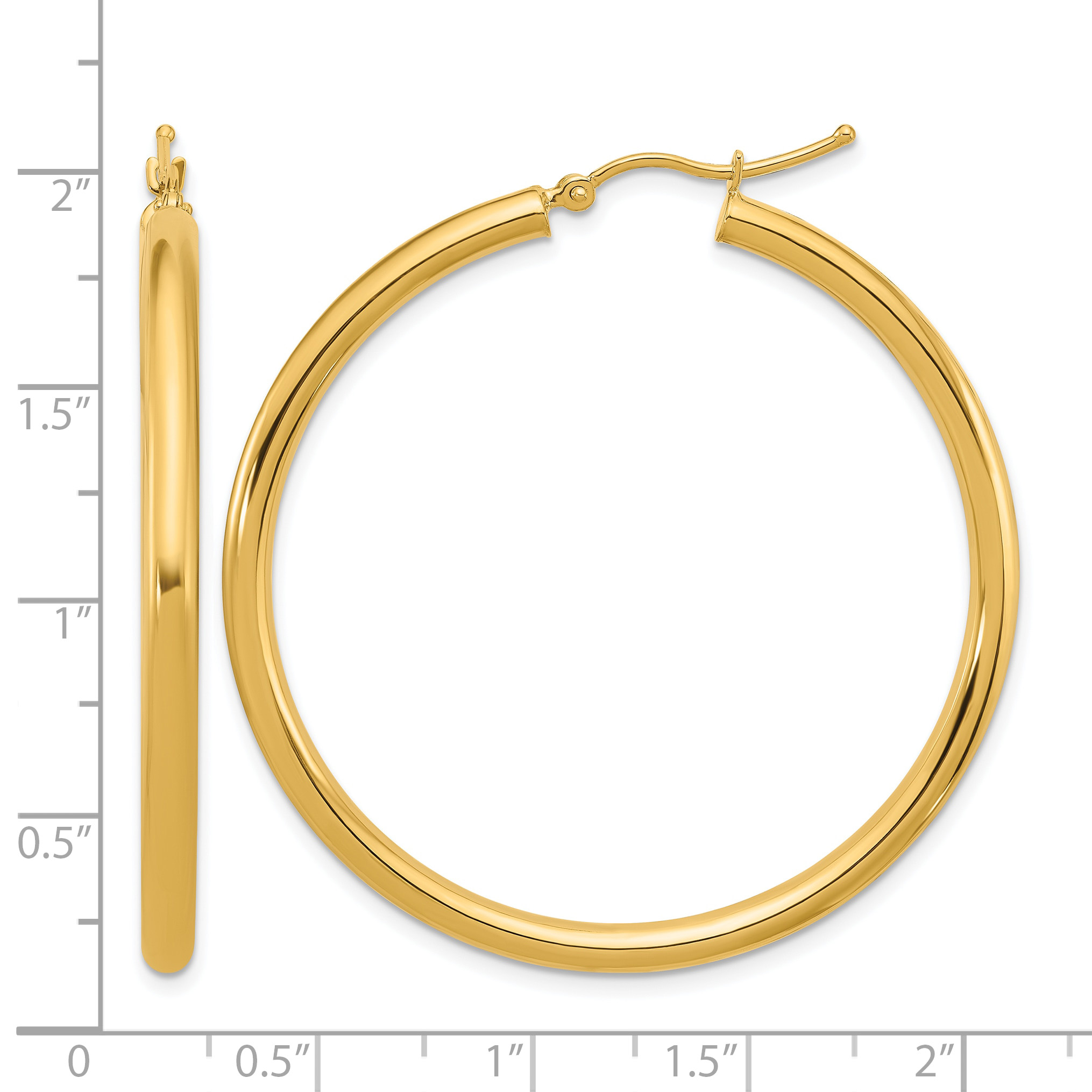  12 mm 14k Yellow Gold Leslie's Gold Classic Polished Hoop Earrings  Unknown Friendly Weight 14K yellow gold - view 155