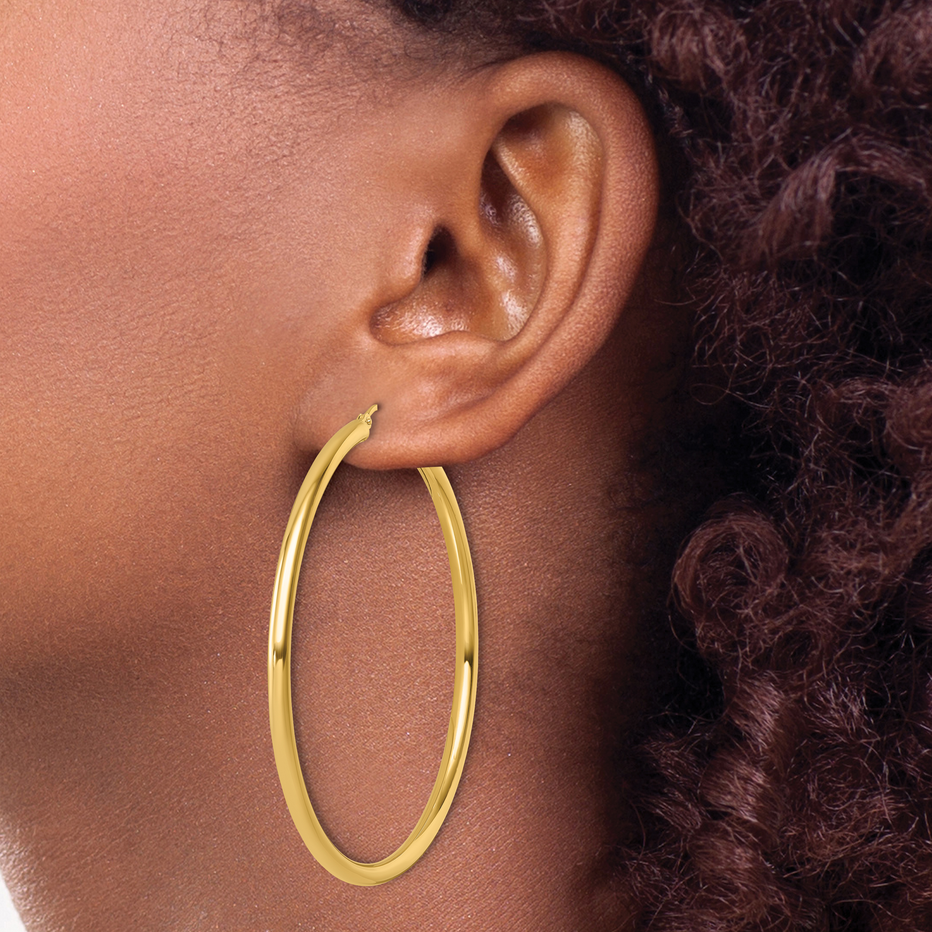  12 mm 14k Yellow Gold Leslie's Gold Classic Polished Hoop Earrings  Unknown Friendly Weight 14K yellow gold - view 208