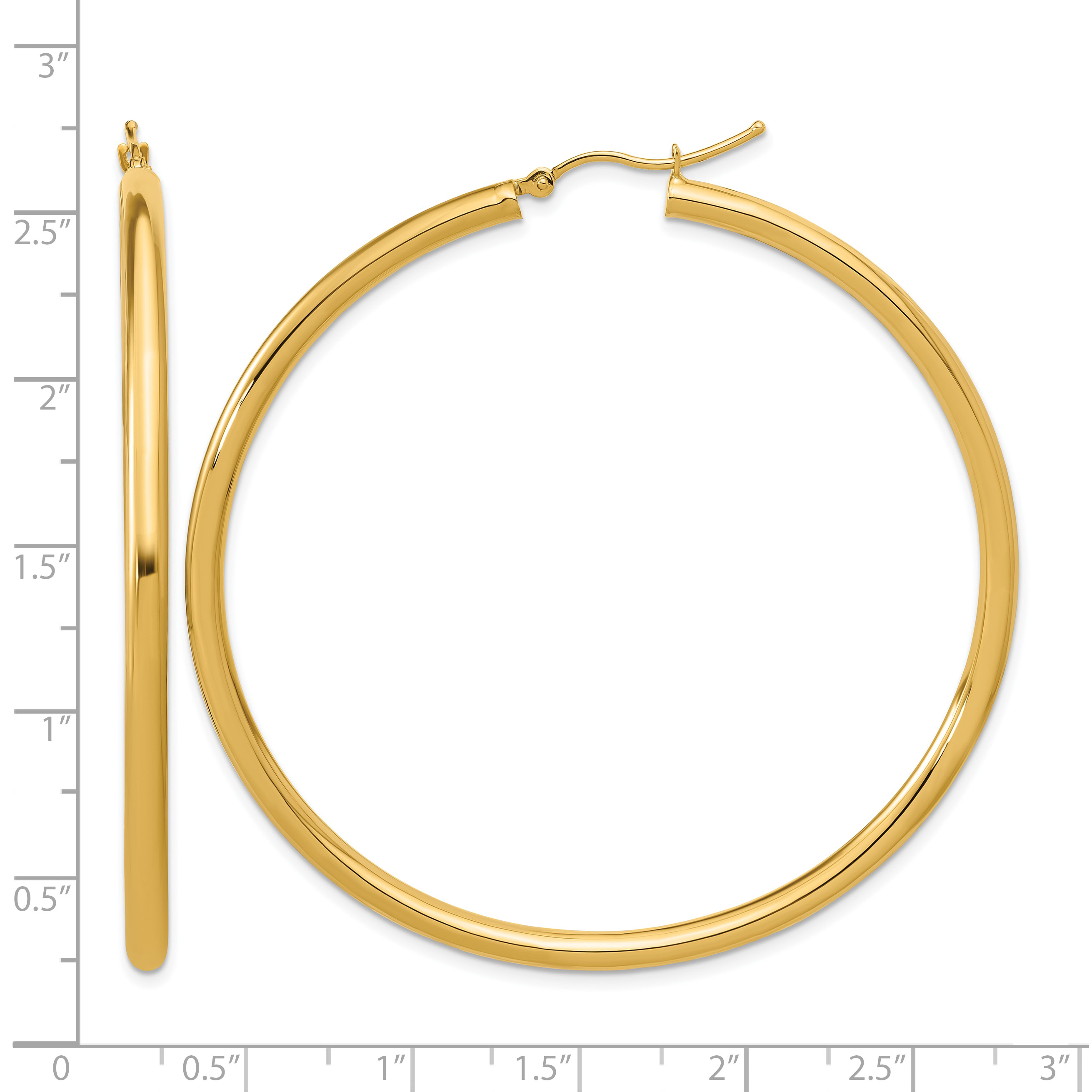  12 mm 14k Yellow Gold Leslie's Gold Classic Polished Hoop Earrings  Unknown Friendly Weight 14K yellow gold - view 210