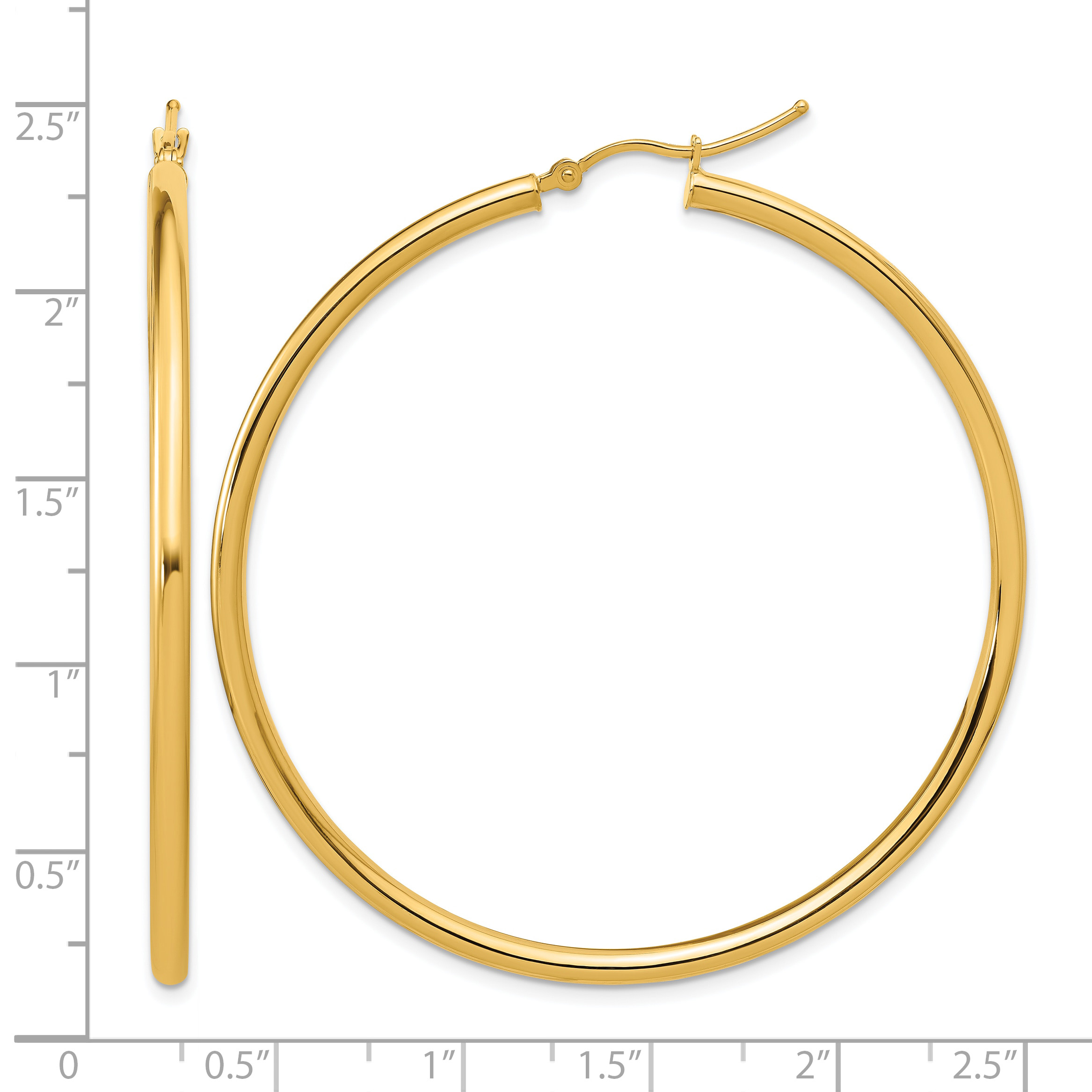  12 mm 14k Yellow Gold Leslie's Gold Classic Polished Hoop Earrings  Unknown Friendly Weight 14K yellow gold - view 195