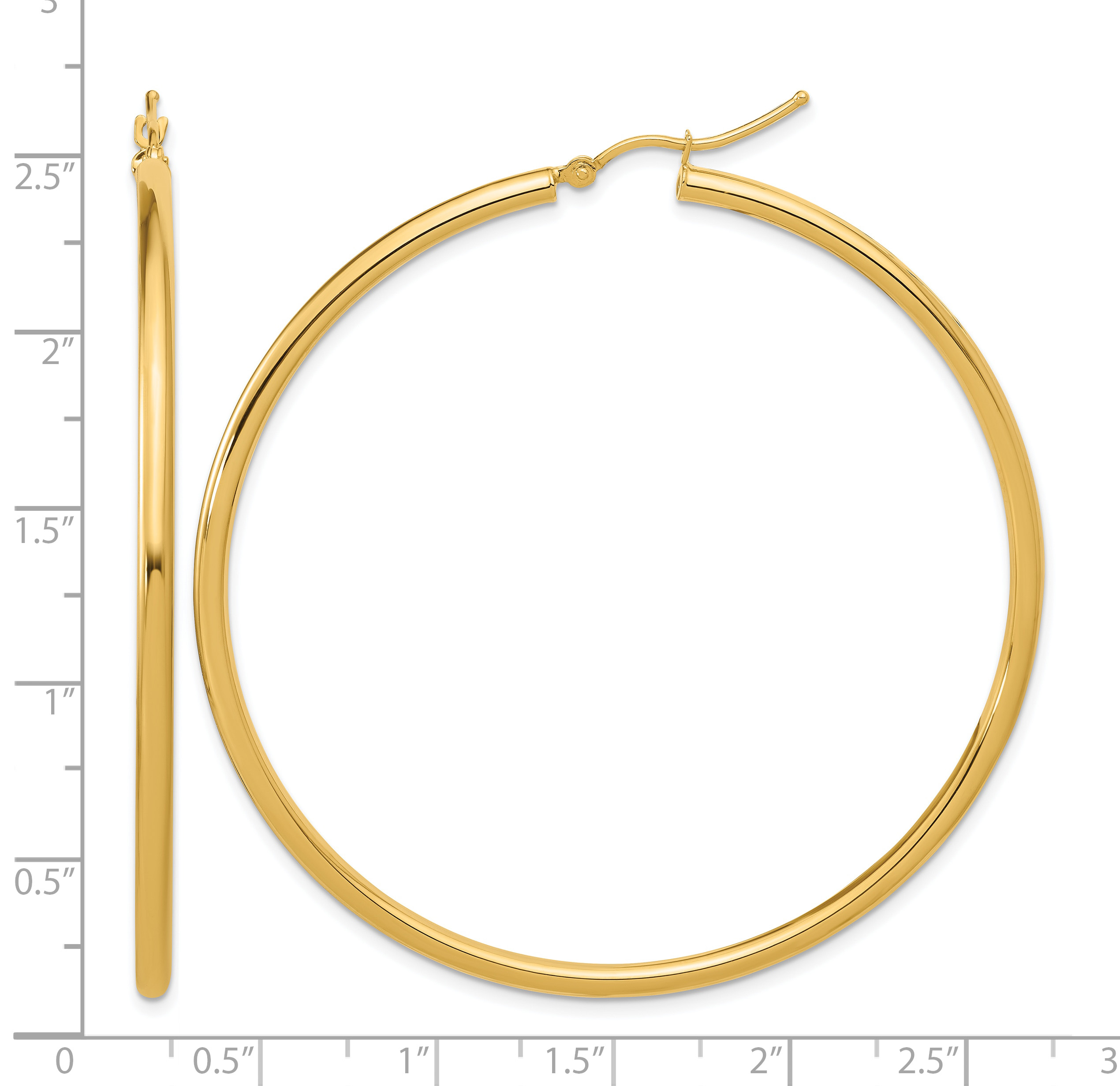  12 mm 14k Yellow Gold Leslie's Gold Classic Polished Hoop Earrings  Unknown Friendly Weight 14K yellow gold - view 215
