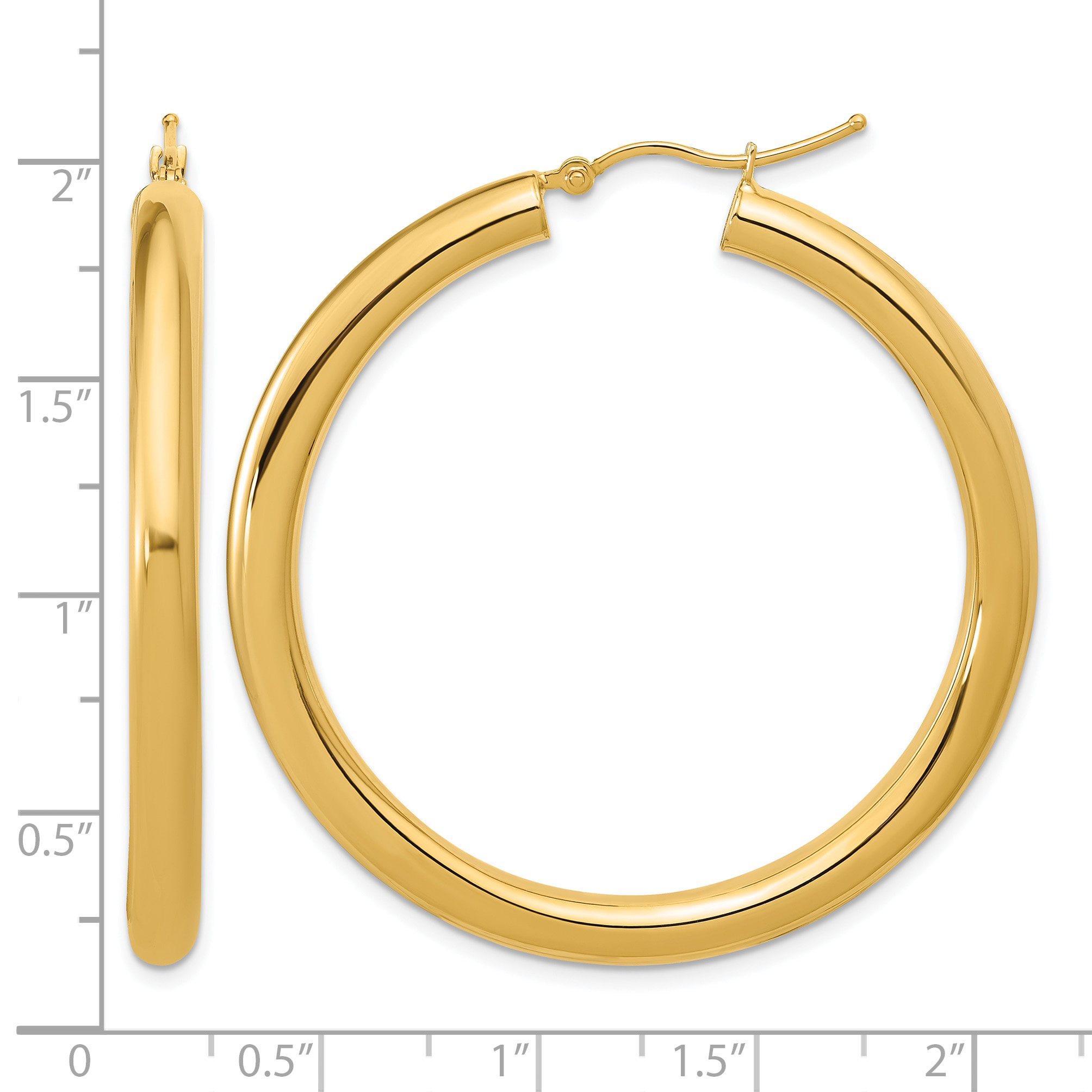  12 mm 14k Yellow Gold Leslie's Gold Classic Polished Hoop Earrings  Unknown Friendly Weight 14K yellow gold - view 160