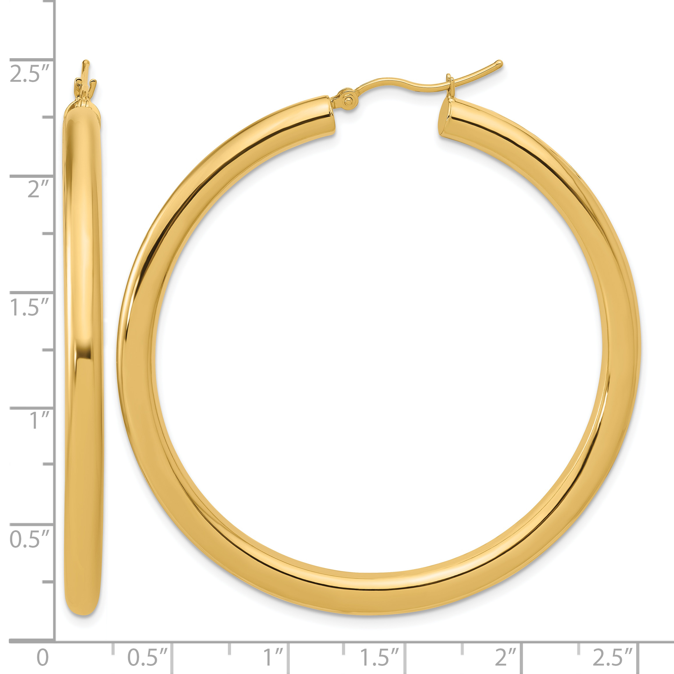  12 mm 14k Yellow Gold Leslie's Gold Classic Polished Hoop Earrings  Unknown Friendly Weight 14K yellow gold - view 200