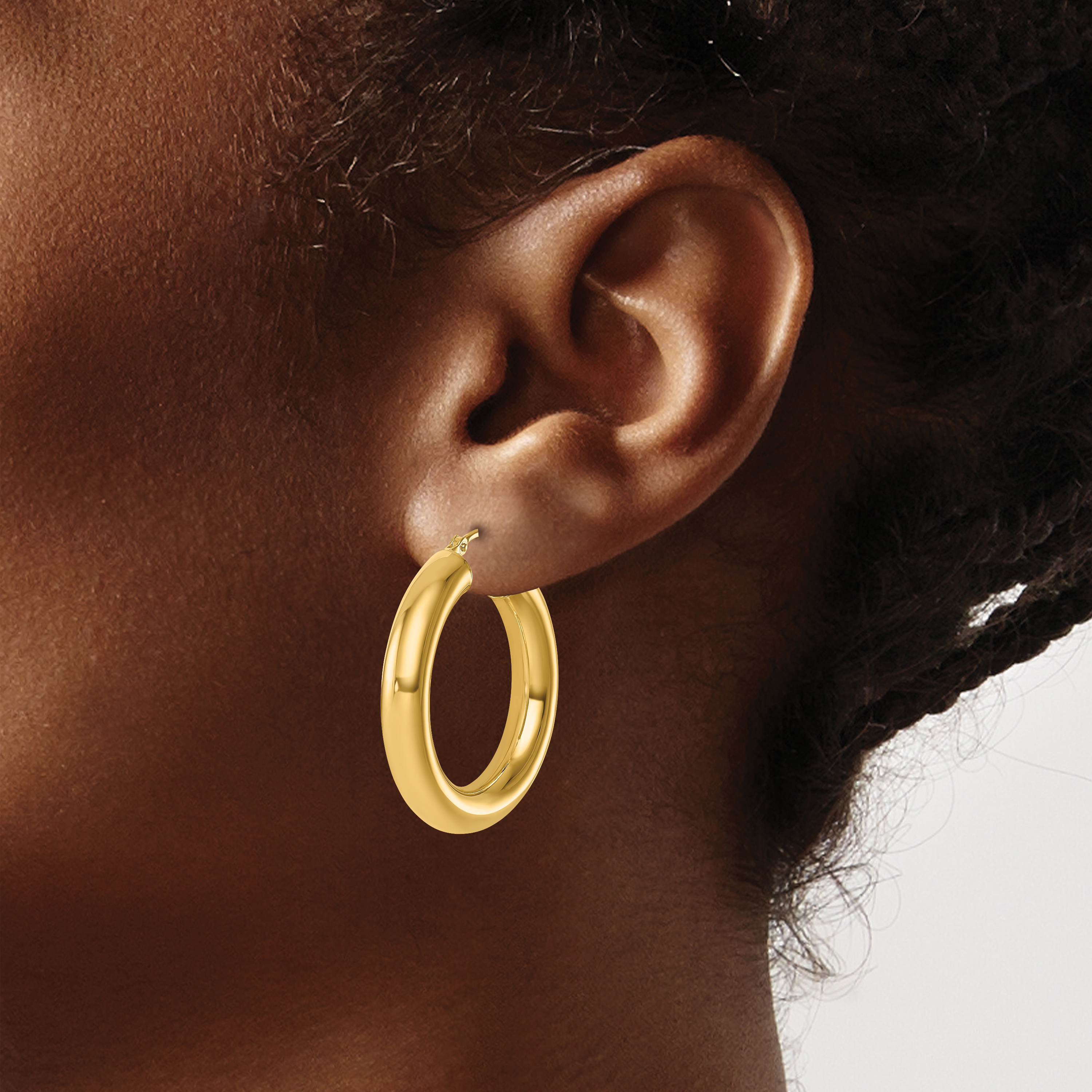  12 mm 14k Yellow Gold Leslie's Gold Classic Polished Hoop Earrings  Unknown Friendly Weight 14K yellow gold - view 94